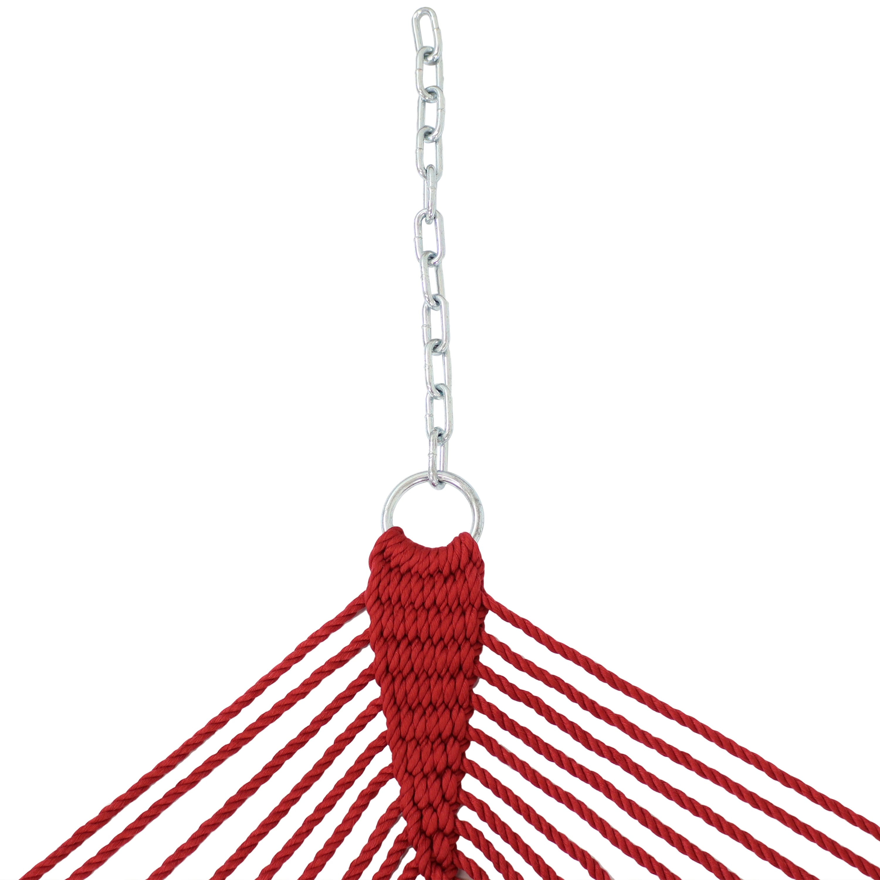 Sunnydaze 2-Person Soft Spun Polyester Rope Hammock with Stand - Portable Outdoor Hanging Bed for Backyard, Patio, Beach & Camping Relaxation