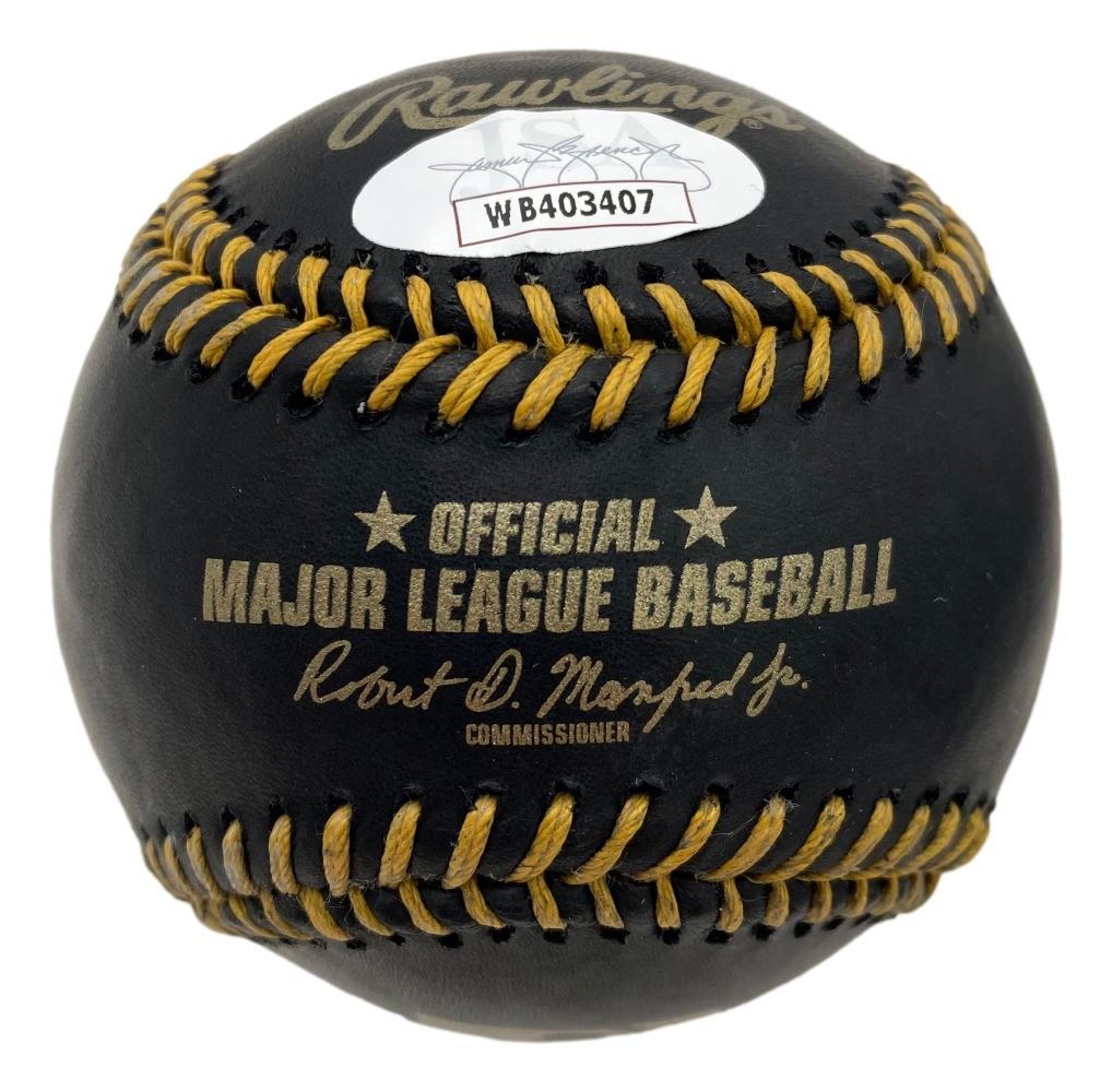 Brandon Marsh Philadelphia Phillies Autographed Black Rawlings Baseball with JSA ITP COA - Perfect for Collectors, Fans, and Sports Memorabilia Displays