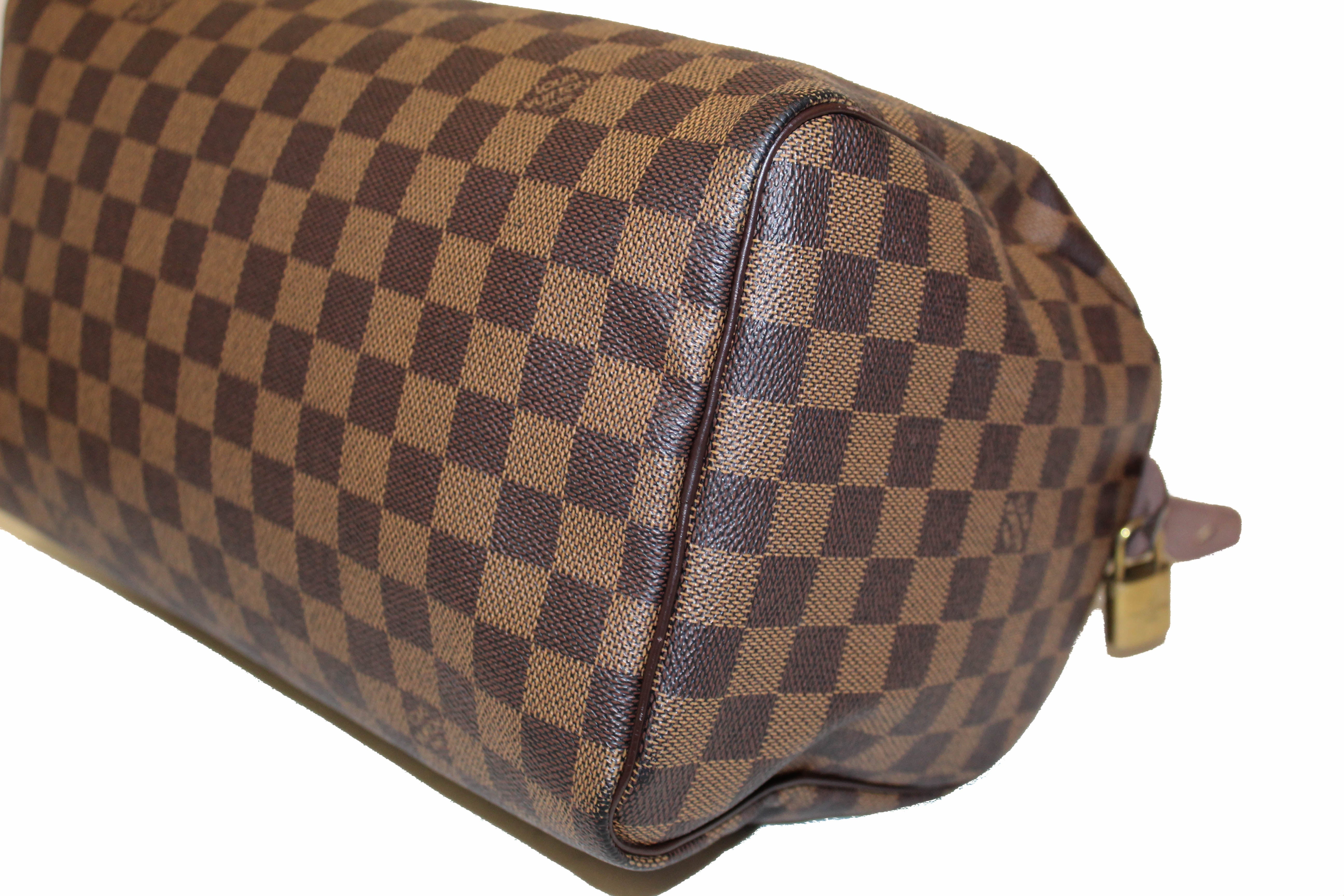 Authentic Louis Vuitton Damier Ebene Speedy 30 Handbag for Women - Luxury Designer Crossbody Bag for Work, Travel & Everyday Use