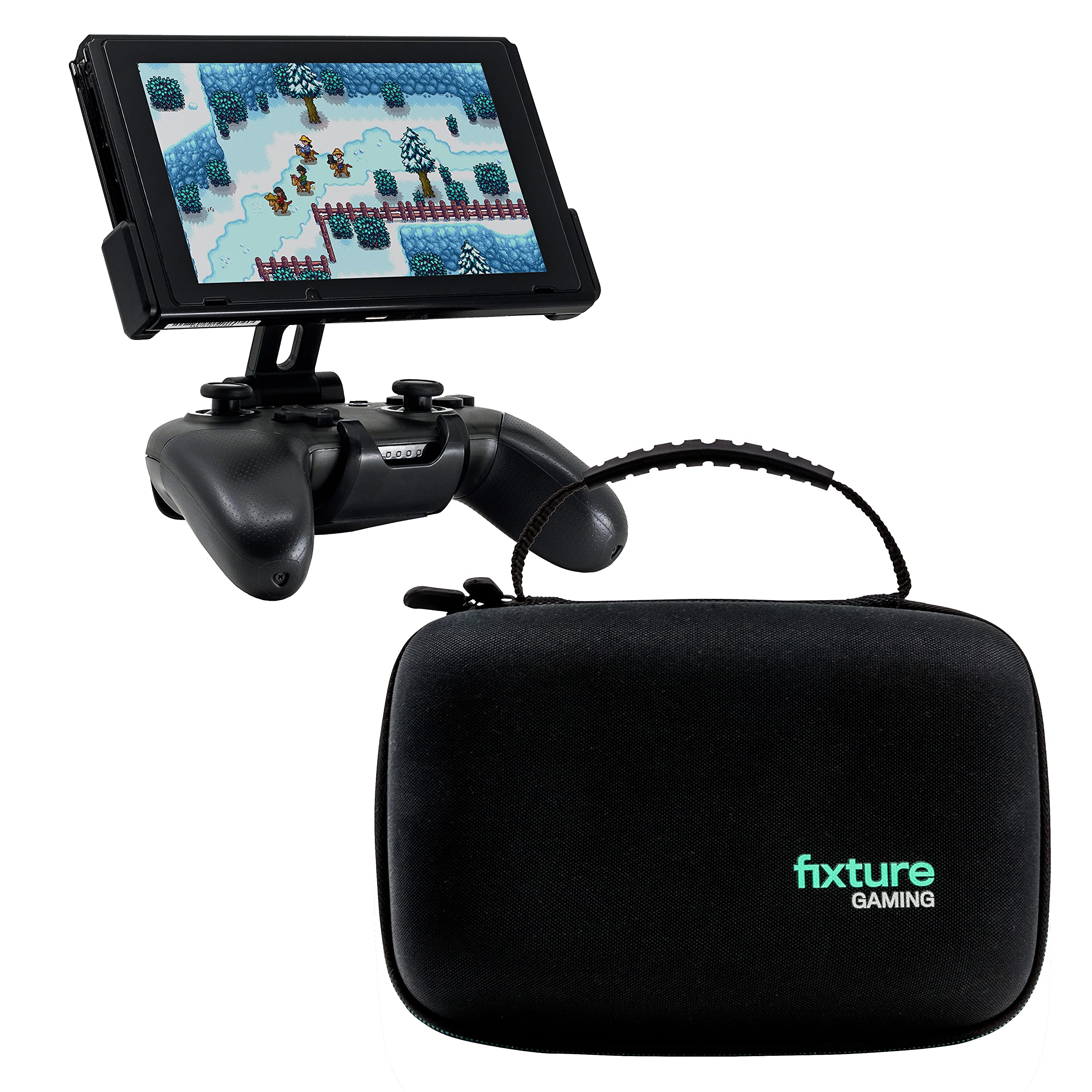 Original Fixture S1 Bundle - Premium Mount & Carrying Case for Nintendo Switch & Pro Controller | Perfect for Gaming on the Go, Travel & Home Entertainment
