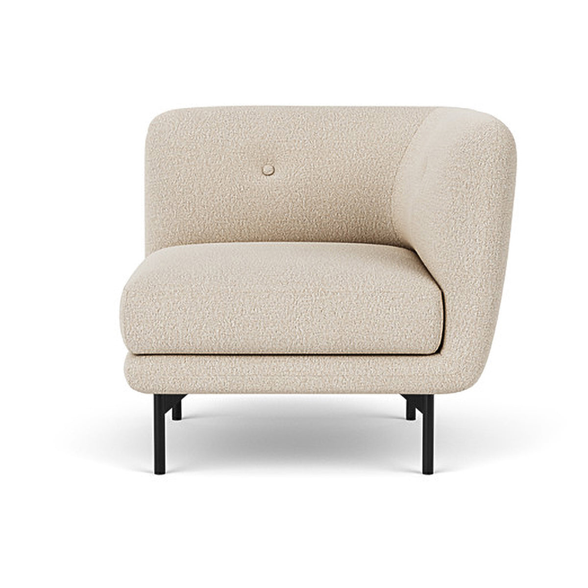 Alfred Boucle Right 1 Seater Modular Sofa - Modern Accent Chair for Living Room, Bedroom & Office - Compact Single Seater Couch with Removable Cushions