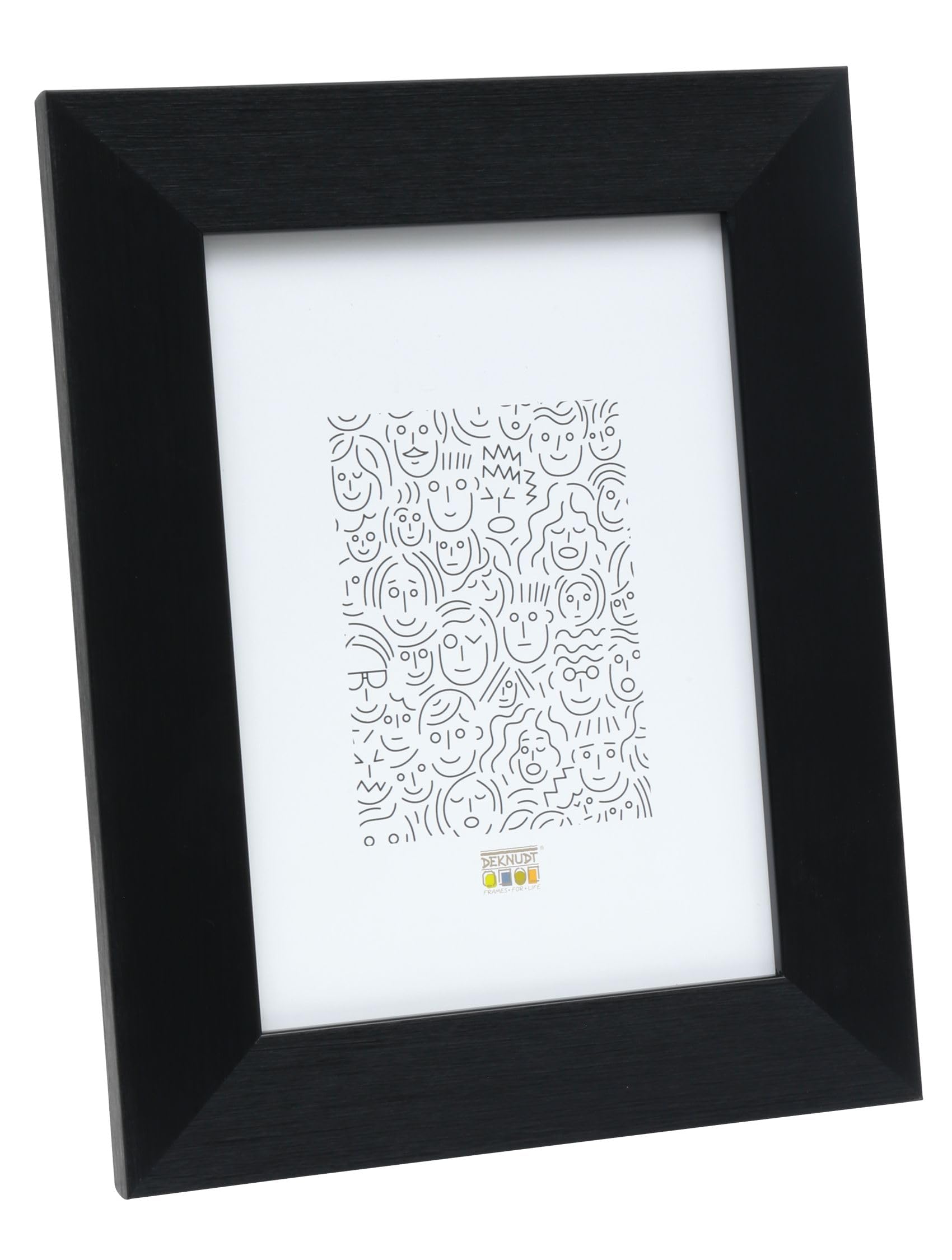 Large Black Resin Photo Frame 40.7 x 33.1 x 1.6 cm (16x13x0.6 Inch) - Wall Mount or Tabletop Display for Home, Office & Gallery Decor