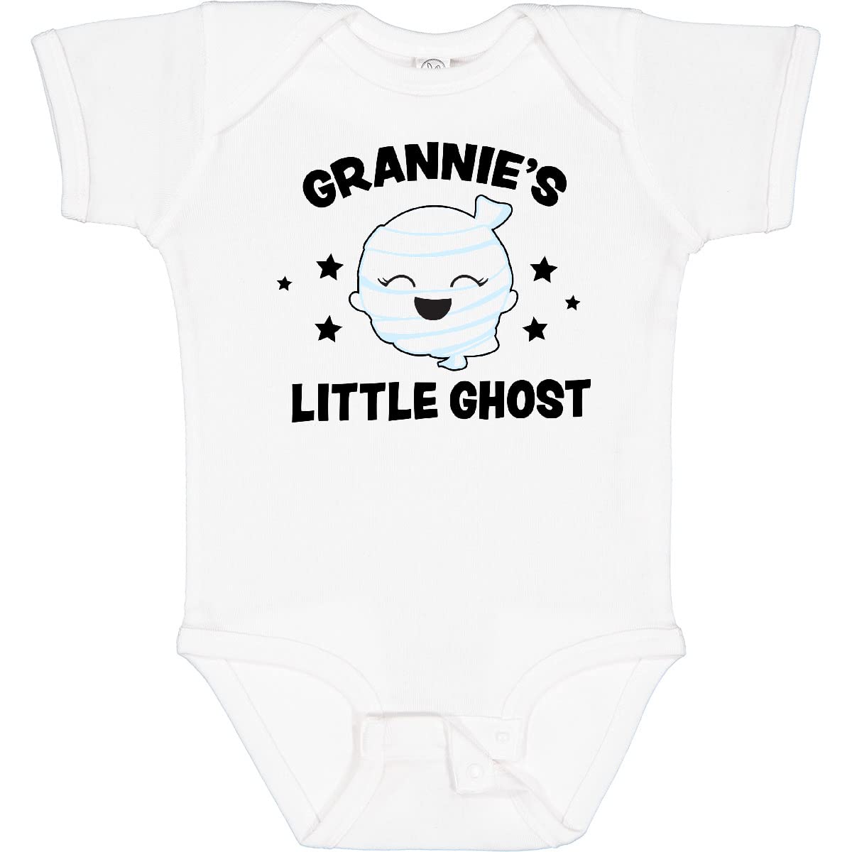 Inktastic Cute Grannie's Little Ghost with Stars Baby Bodysuit - Soft Cotton Onesie for Newborns & Infants - Perfect for Halloween, Family Photos & Everyday Wear