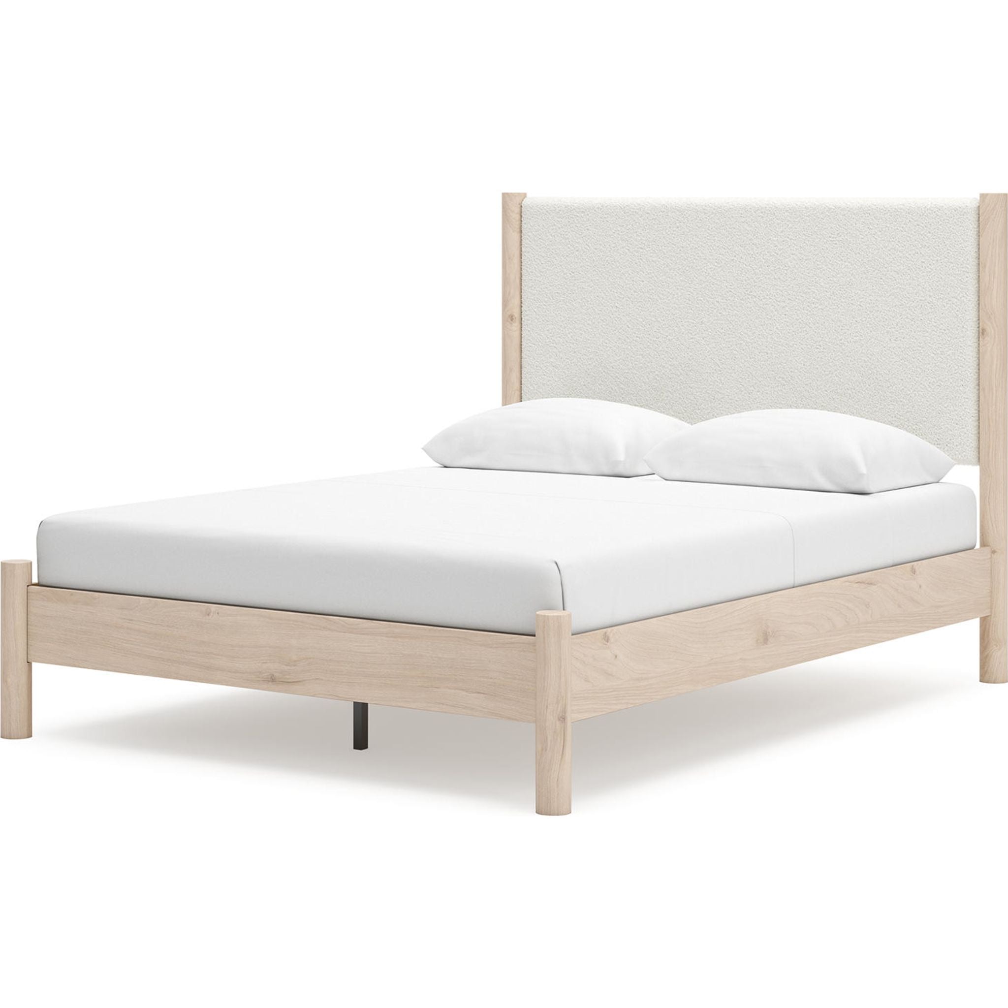 Cadmori Modern Platform Bed Frame - Queen Size, Sturdy Wooden Slat Support, Easy Assembly - Perfect for Minimalist Bedroom & Small Space Living