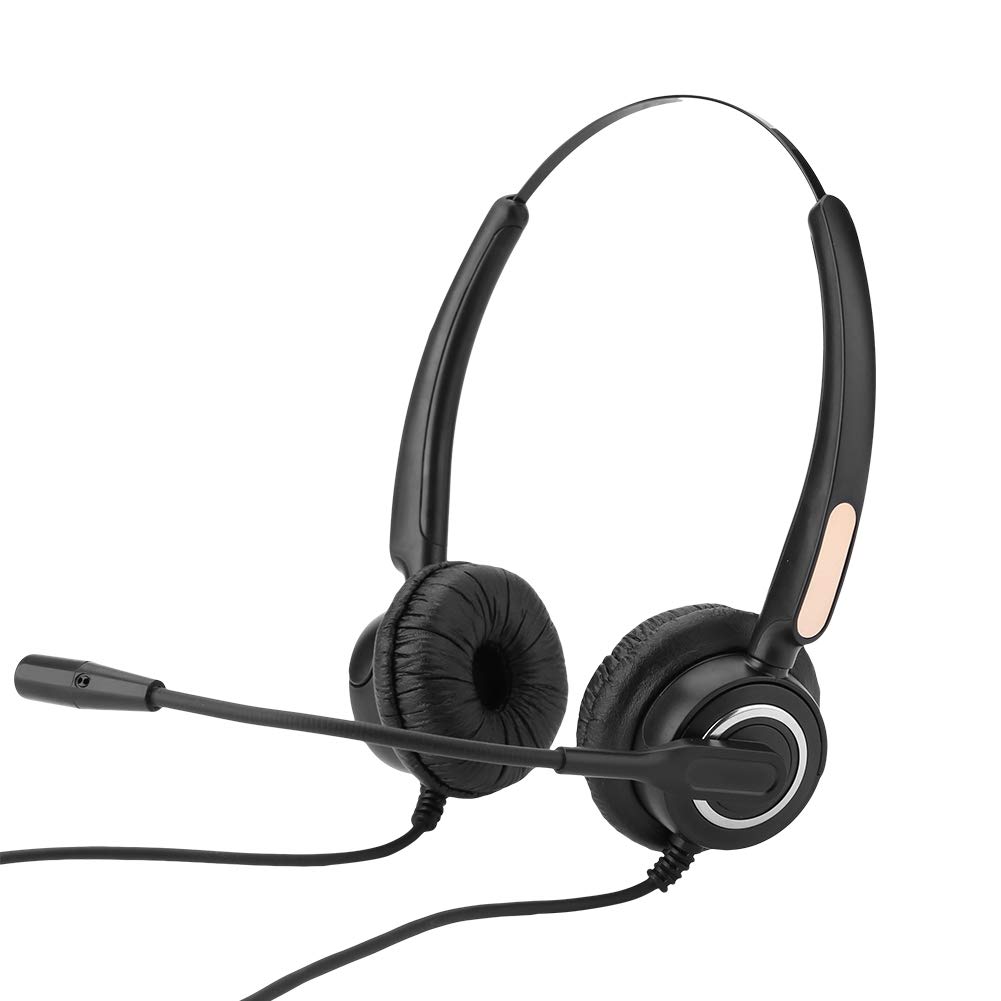 VBESTLIFE RJ9 Wired Headset with Noise Cancelling Microphone, Volume Control & Mute Button - Perfect for Call Centers, Customer Service, Office & Remote Work (Compatible with Most Phone Systems)