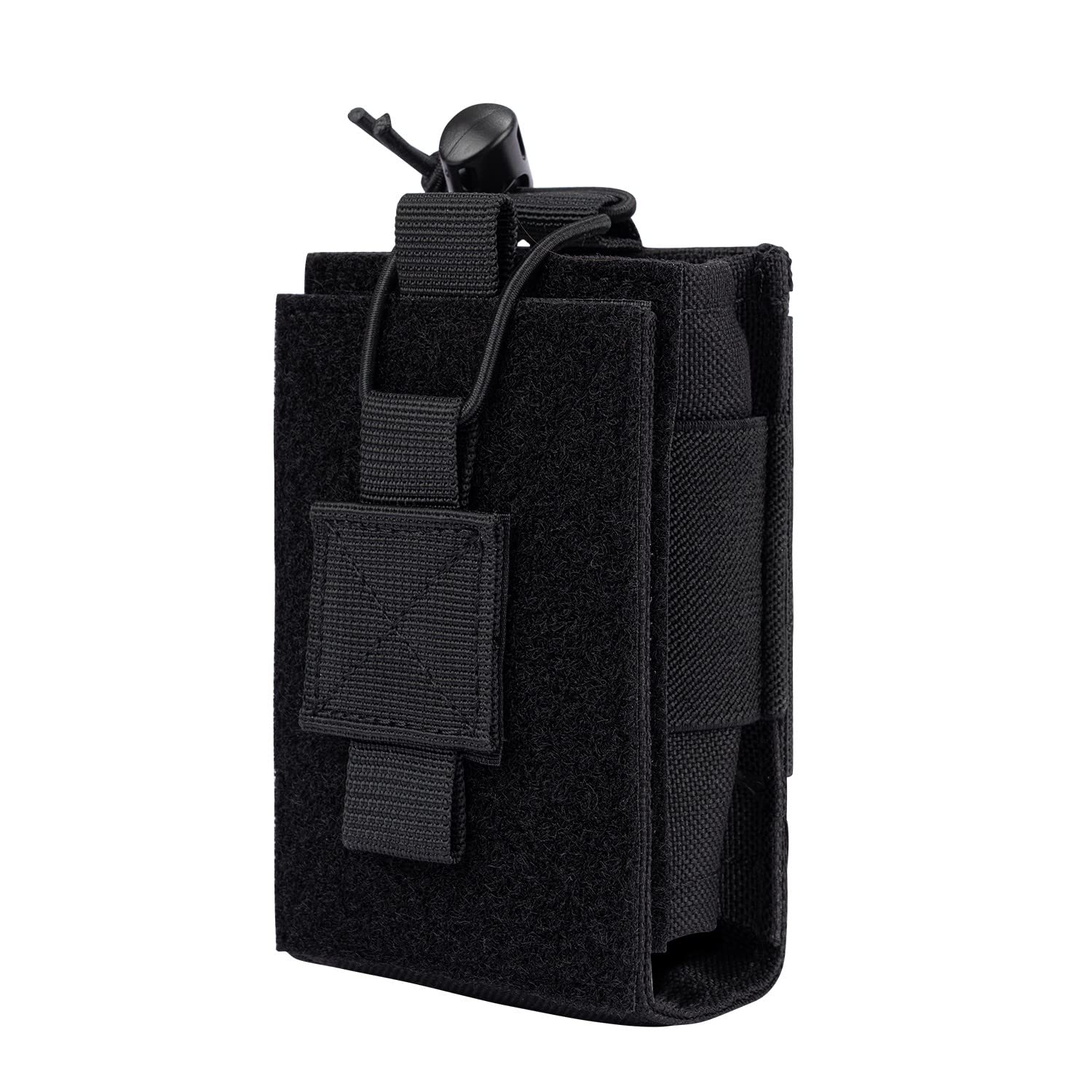 Tactical MOLLE Radio Pouch & Magazine Carrier - Adjustable Walkie Talkie Holder for Duty Belt, 5.56mm/7.62mm Rifle Mag Holster - Durable Nylon Case for Police, Security, Rescue Teams (Ideal for Field Operations & Emergency Response)