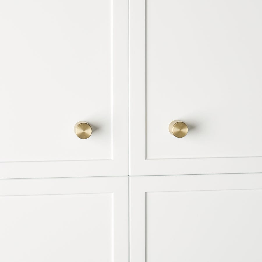 Brushed Nickel Cabinet Knobs - Warm Finish for Kitchen, Bathroom & Furniture Hardware - Perfect for Drawers, Cabinets & DIY Home Decor Projects