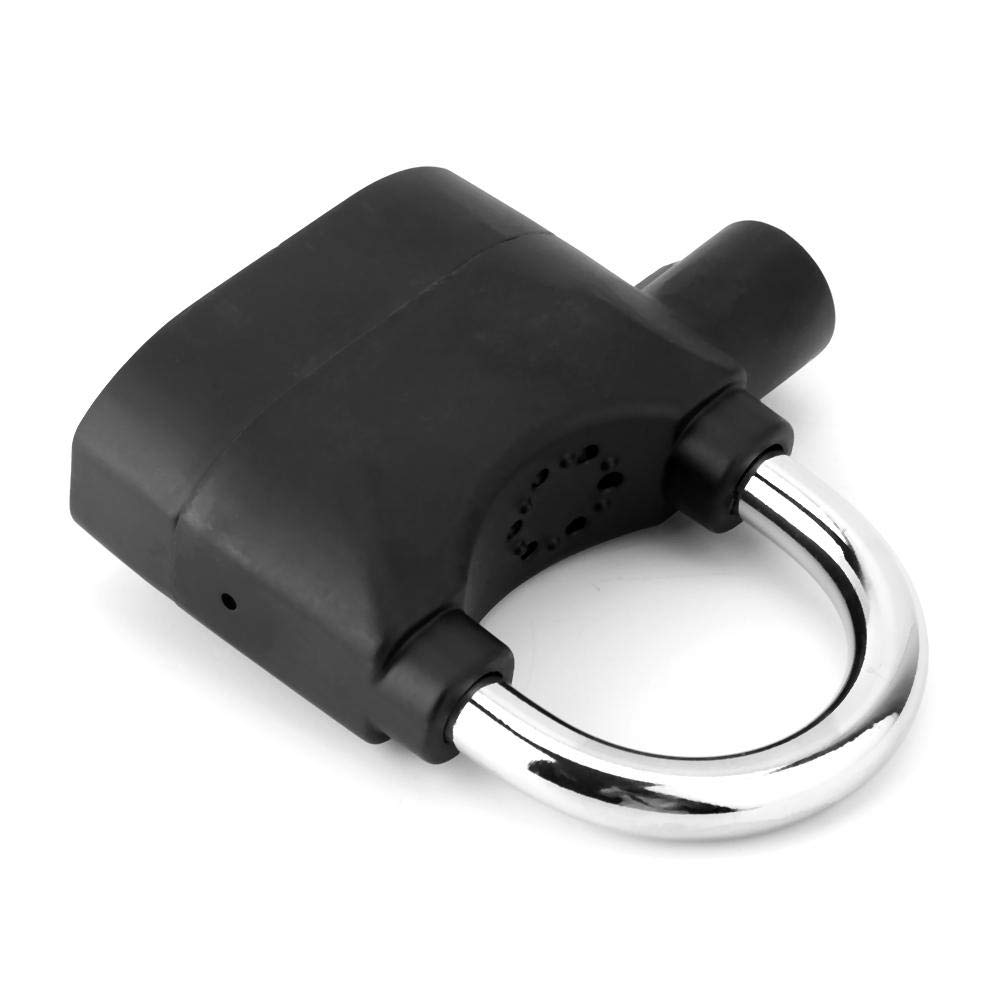 Universal 110dB Siren Alarm Lock - Zinc Alloy Anti-Theft Security Padlock for Motorcycle, Door & Window Protection | Loud Audible Alarm, Keyed Entry | Ideal for Home Security, Sheds, Garages & Outdoor Use (Black)