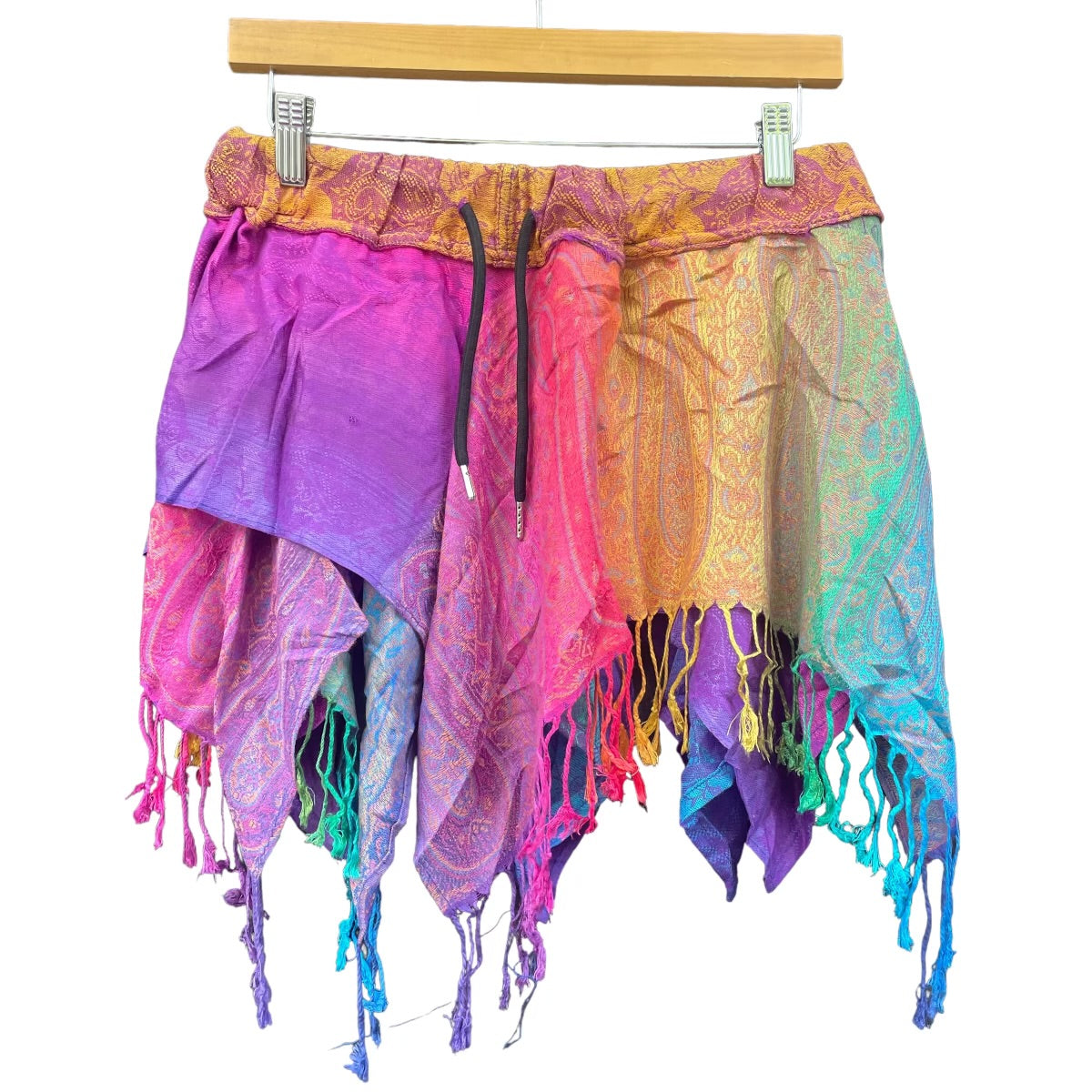 Fairy Pashmina Skirt - Rainbow Purple Ombre Maxi Skirt for Women | Boho Chic Beach Skirt | Perfect for Festivals, Vacations & Summer Outfits