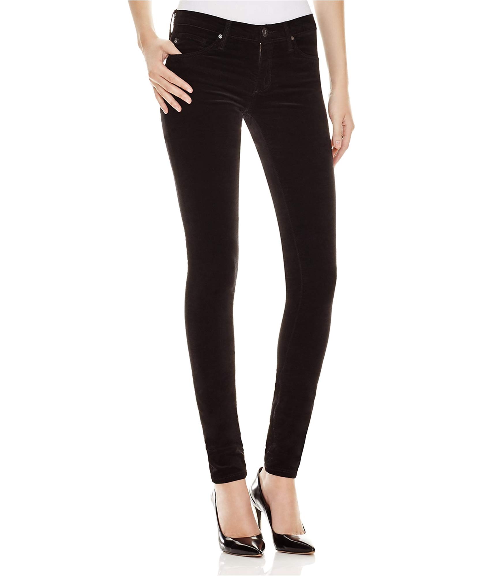 AG Adriano Goldschmied Women's High Waisted Skinny Legging Velvet Pants - Soft Stretch Comfort for Work, Yoga & Casual Wear