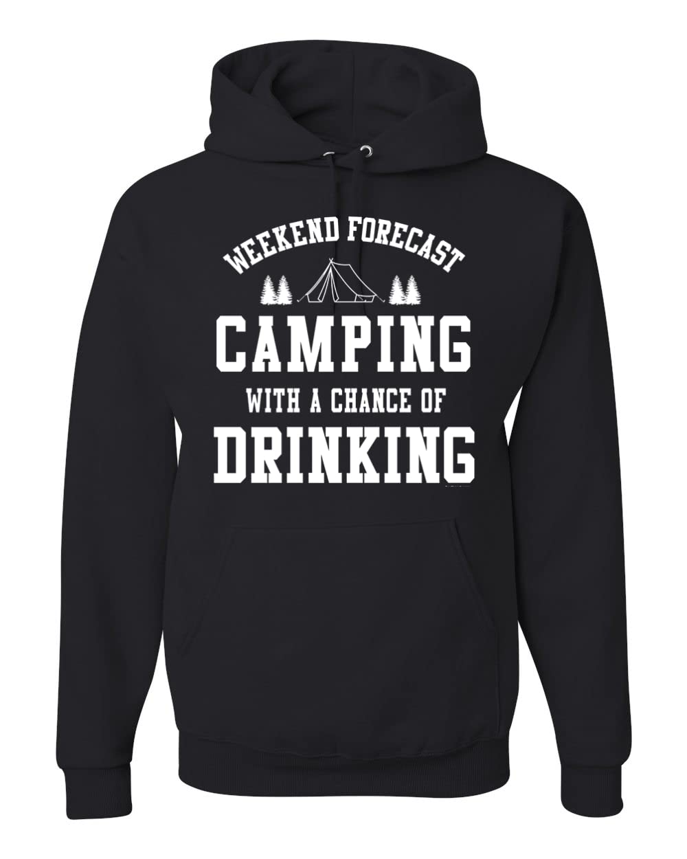 Unisex Graphic Hoodie Sweatshirt - Camping & Drinking Theme - Comfortable Pullover for Outdoor Adventures, Bar Hopping & Casual Wear