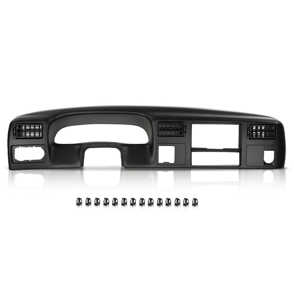 G-PLUS Dash Bezel Radio Cluster Trim Panel 4x4 Black - Compatible with Ford F250 F350 Super Duty 1999-2004 - Replacement for Damaged or Worn Out Trim - Perfect for Off-Roading & Custom Upgrades