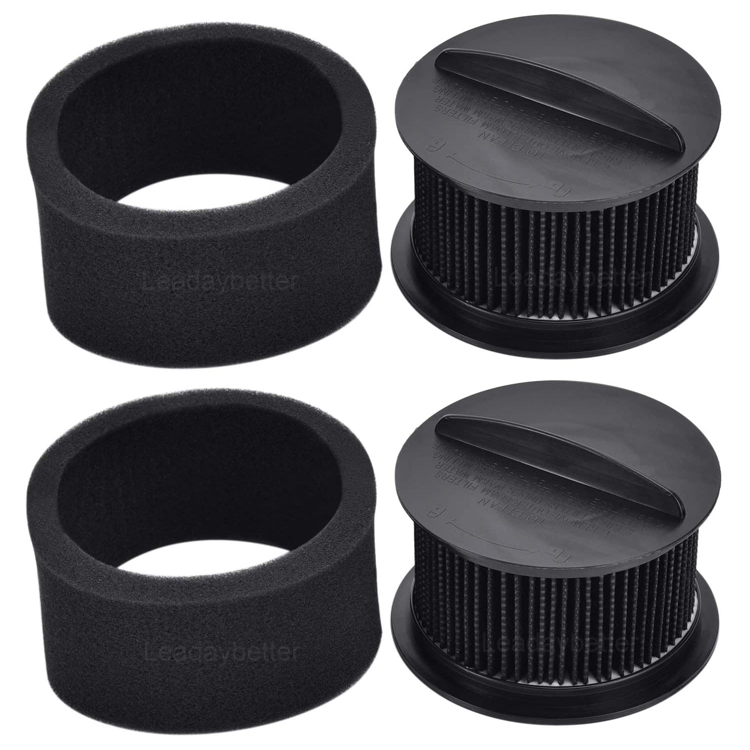 Bissell 68C7 Powerforce Bagless Turbo Upright Vacuum Replacement HEPA Foam Filter Set (Part #2037913) - Compatible with 2037913, Improves Air Quality for Allergy & Pet Hair Cleaning