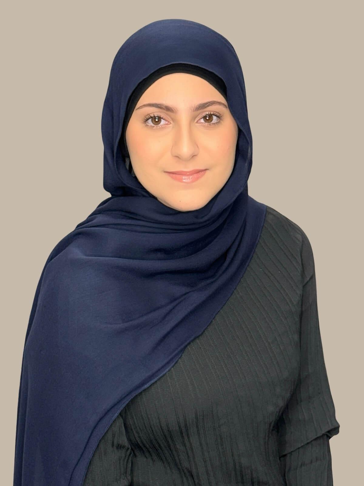 Stylish Cotton Modal Hijab for Women - Sea Storm Color - Perfect for Daily Wear, Prayer & Special Occasions