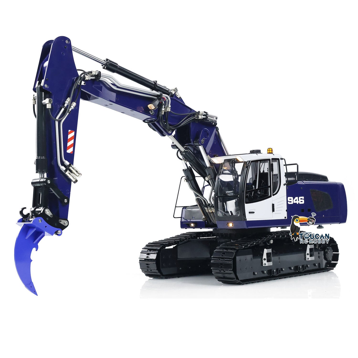 1/14 Scale Metal R946 RC Hydraulic Excavator Toy - Remote Control Construction Digger with Tiltable Clamshell Bucket, DIY Assembled Model Car for Adults & Kids | Construction Site Play, Sandbox Toy, Collector's Item, STEM Learning Gift