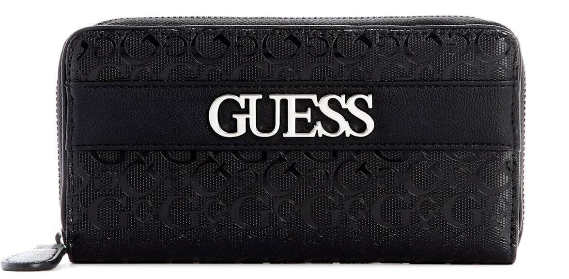 GUESS Women's Patent Leather Logo Tote Bag & Wallet Set - Black | Stylish Work Bag, Travel Purse & Everyday Carryall for Women