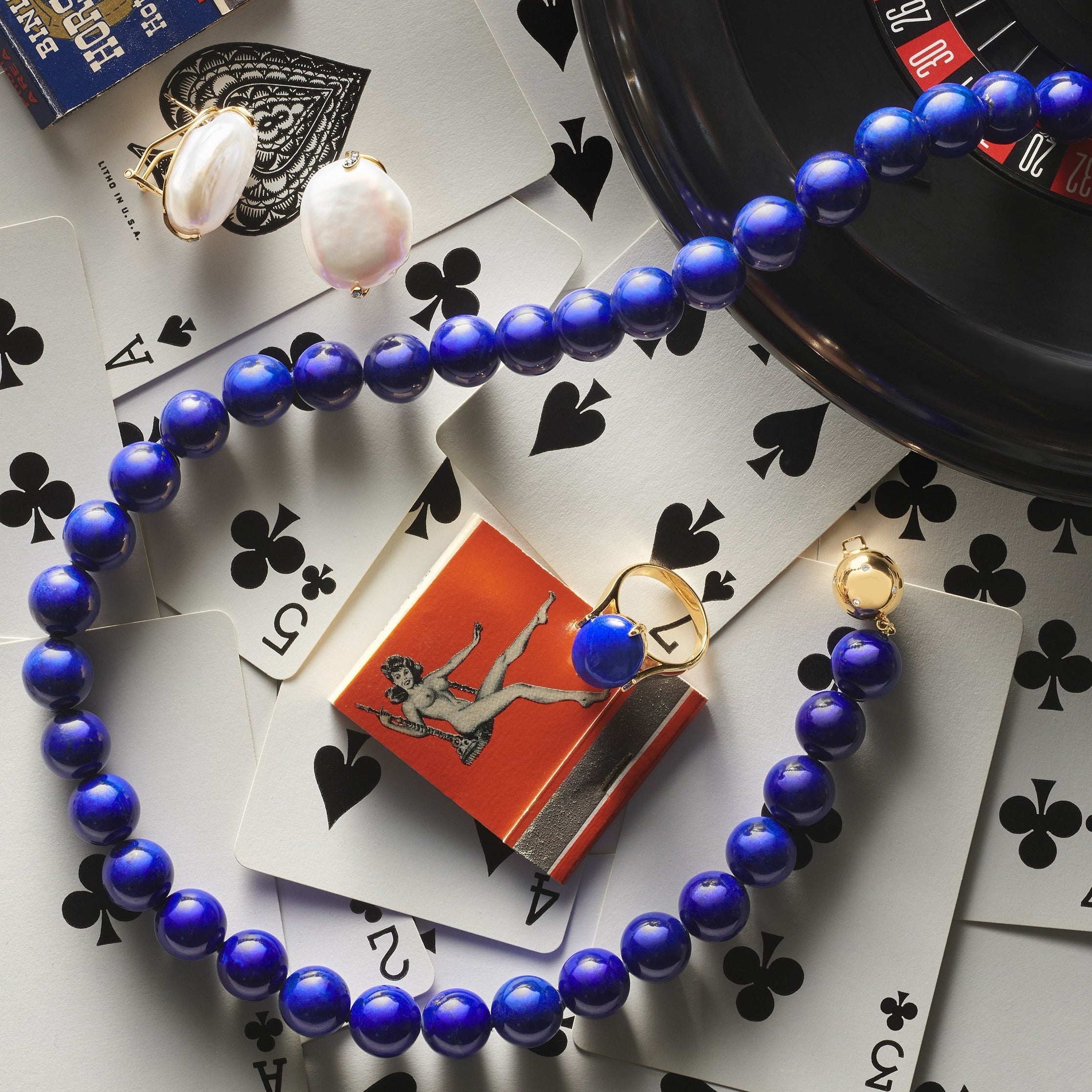 12mm Lapis Lazuli Beaded Necklace for Women - Genuine Stone Jewelry for Meditation, Healing & Spiritual Energy - Elegant Gift for Yoga, Reiki & Boho Fashion