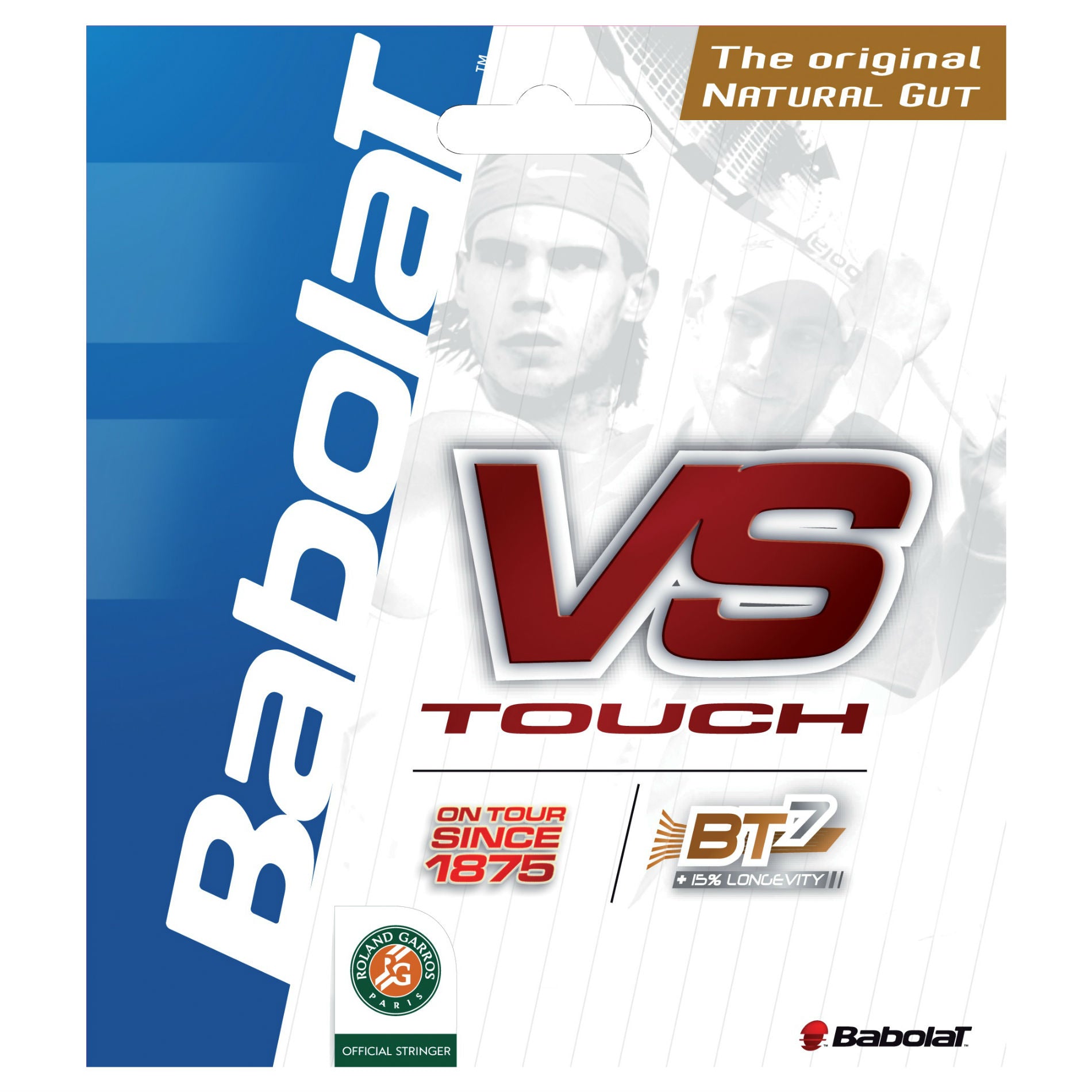 Babolat Touch VS 16/1.30 Natural Gut Tennis String - Premium Performance for Control & Feel | Perfect for Competitive Play & Tournament Matches