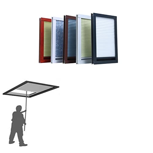 KARLLEO Cordless Honeycomb Shades - Light Filtering Cellular Pleated Fabric Skylight Blinds for Ceiling & Dormer Windows (40