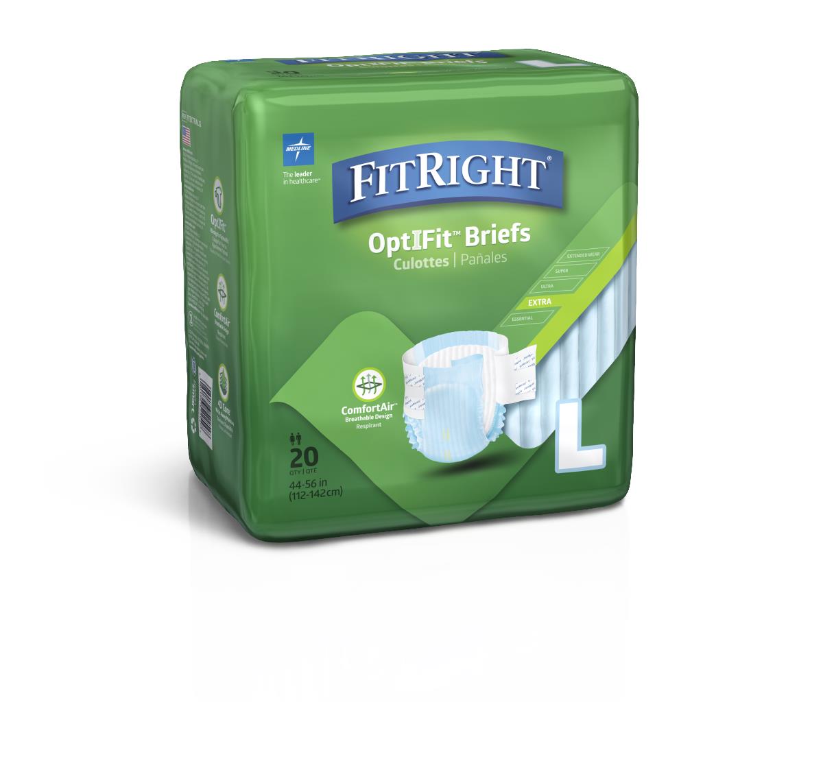 FitRight Extra Absorbent Incontinence Briefs for Adults - Maximum Protection for Day & Night Use - Comfortable & Leak-Proof Underwear