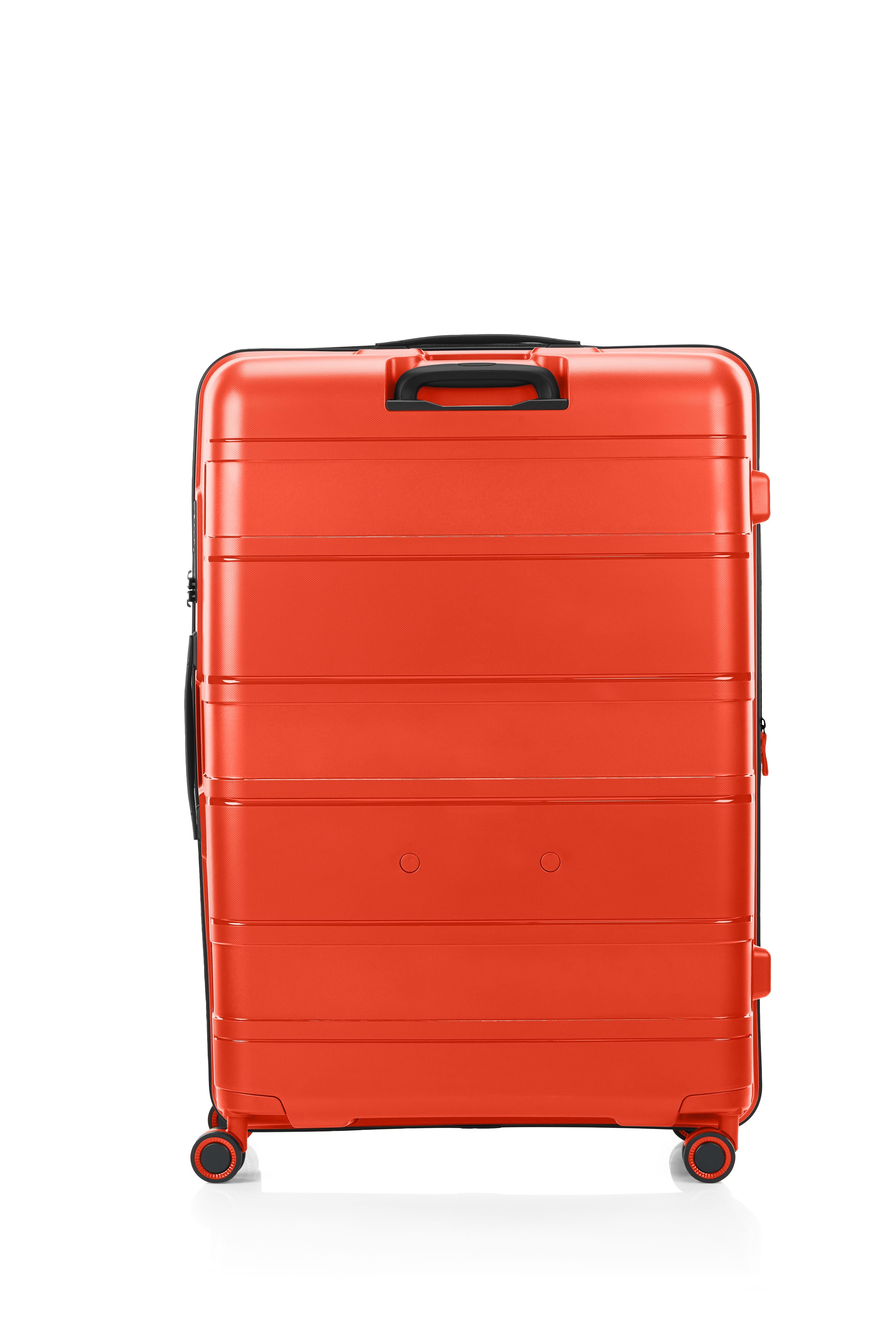 American Tourister Light Max 69cm Medium Spinner Luggage - Flame Orange Carry-On Suitcase for Travel, Business Trips & Weekend Getaways