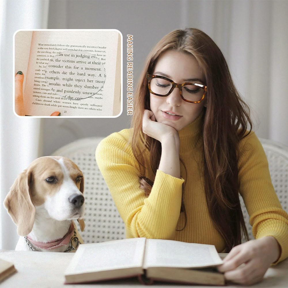 JiSoo Women's Reading Glasses 1.25 Magnification - Oversized Designer Readers with Spring Hinge for Comfort (Black) - Perfect for Reading Books, Using Smartphones, and Working on Computers