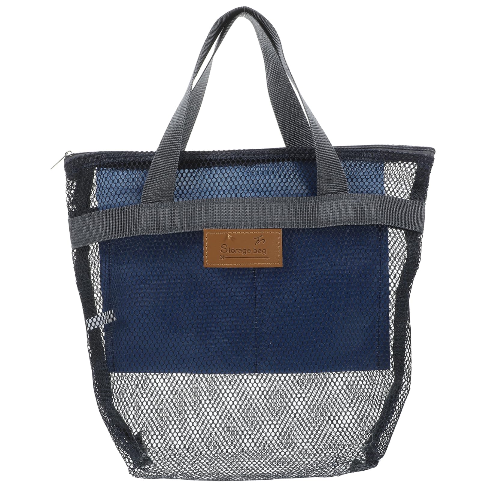 NOLITOY Large Mesh Beach Bag for Women - 2 Pack Waterproof Zippered Tote with Handle for Travel, Pool, Gym & Outdoor Activities | Portable Toiletry & Shopping Bag for Summer Vacation