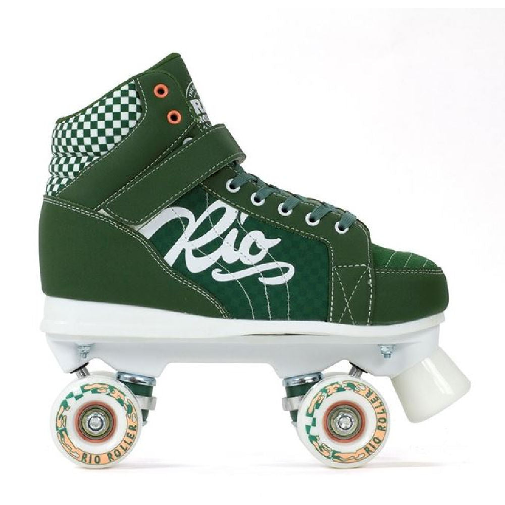Rio Mayhem II Green Roller Skates for Women & Men - Outdoor & Indoor Quad Skates with Comfortable Padding - Perfect for Rink, Park, Street Skating & Roller Derby