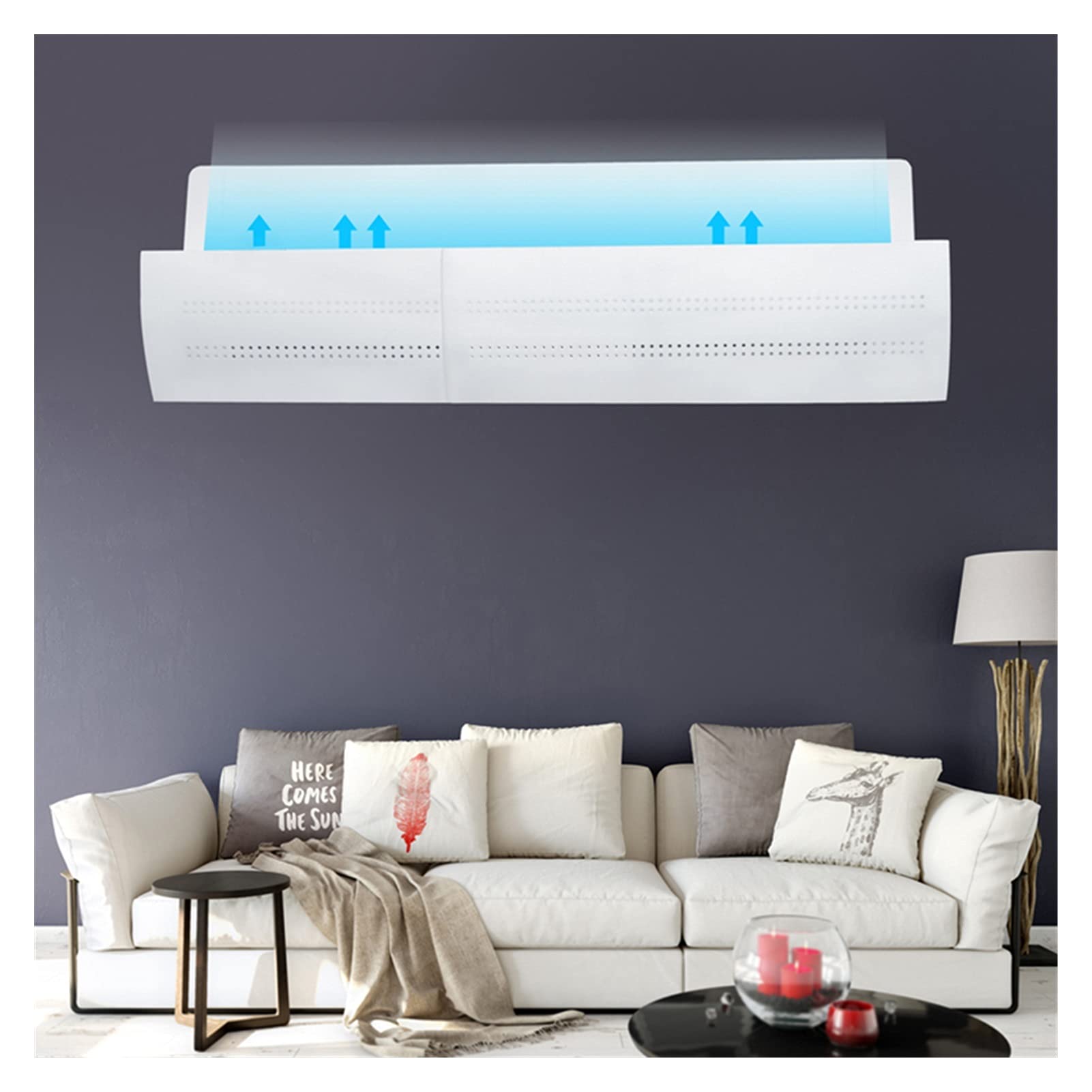 Adjustable Air Conditioner Cover - Windshield & Wind Guide Baffle Shield for Home AC Units | Anti-Wind Protection for Window & Wall ACs | Perfect for Apartments, Bedrooms & Offices
