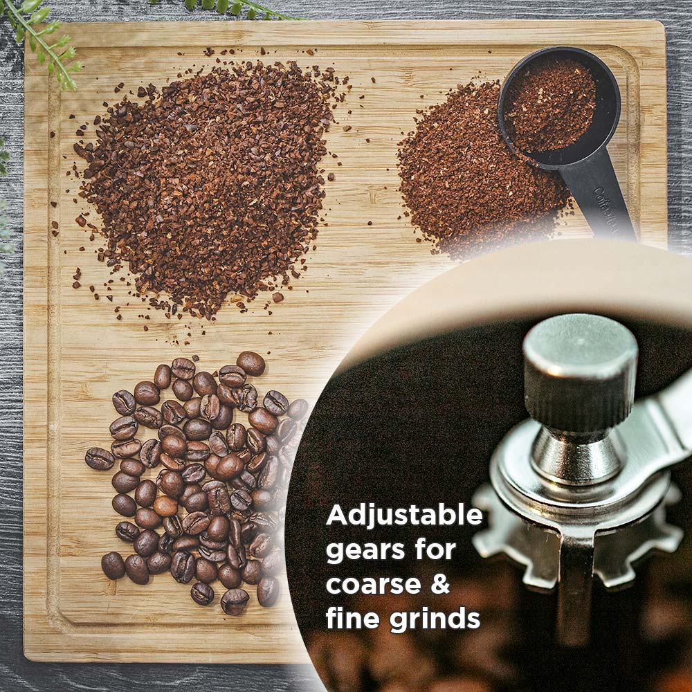 Grosche Bremen Manual Ceramic Burr Coffee Grinder - 100g Capacity, Portable Hand Crank Mill for French Press, Espresso & Pour Over Coffee - Perfect for Home, Office & Travel Use
