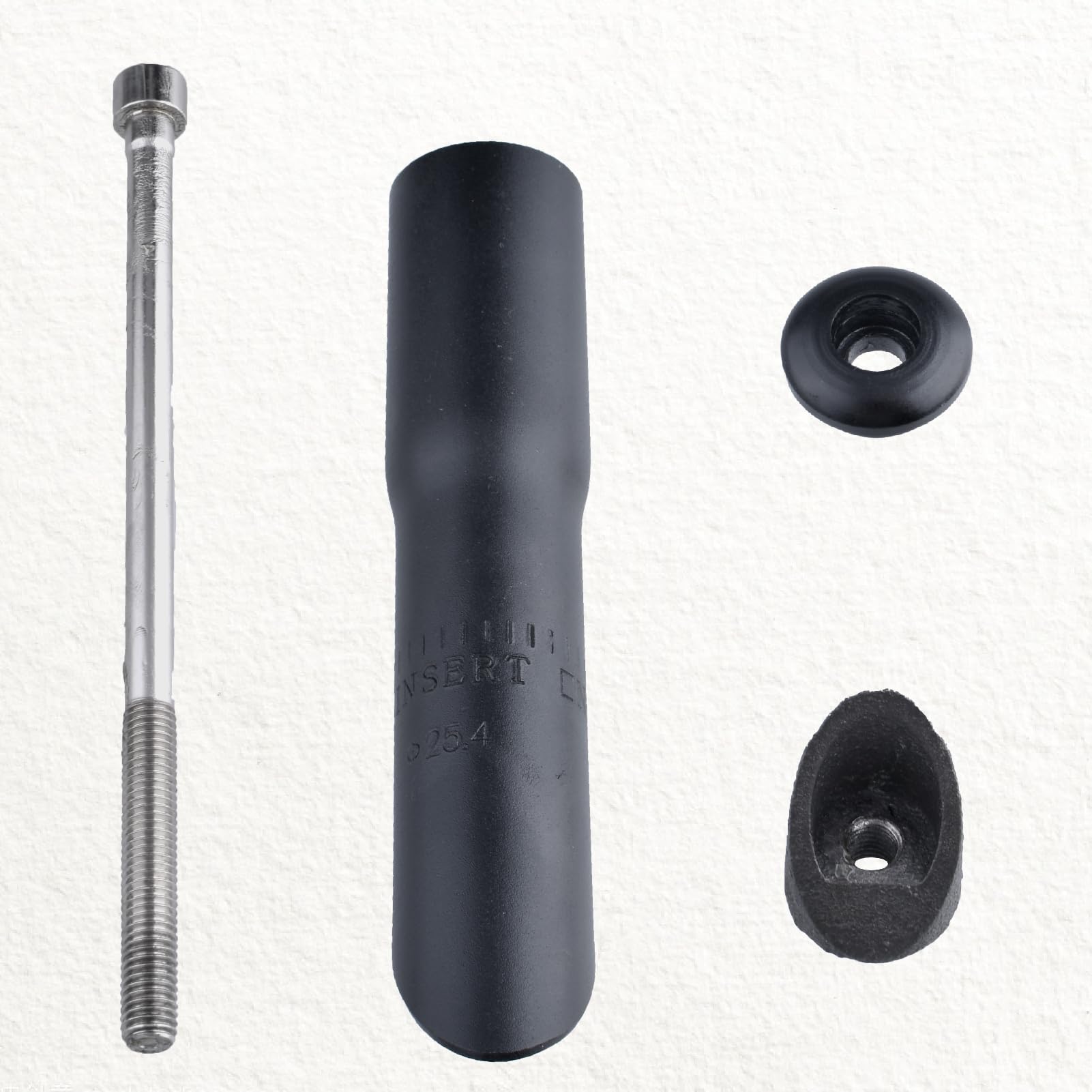 YAPJEB Bike Stem Riser - 22.2mm to 25.4mm Mountain Bike Stem Extender Adapter for Fork Height Adjustment - Perfect for MTB, Road Bikes & Commuting