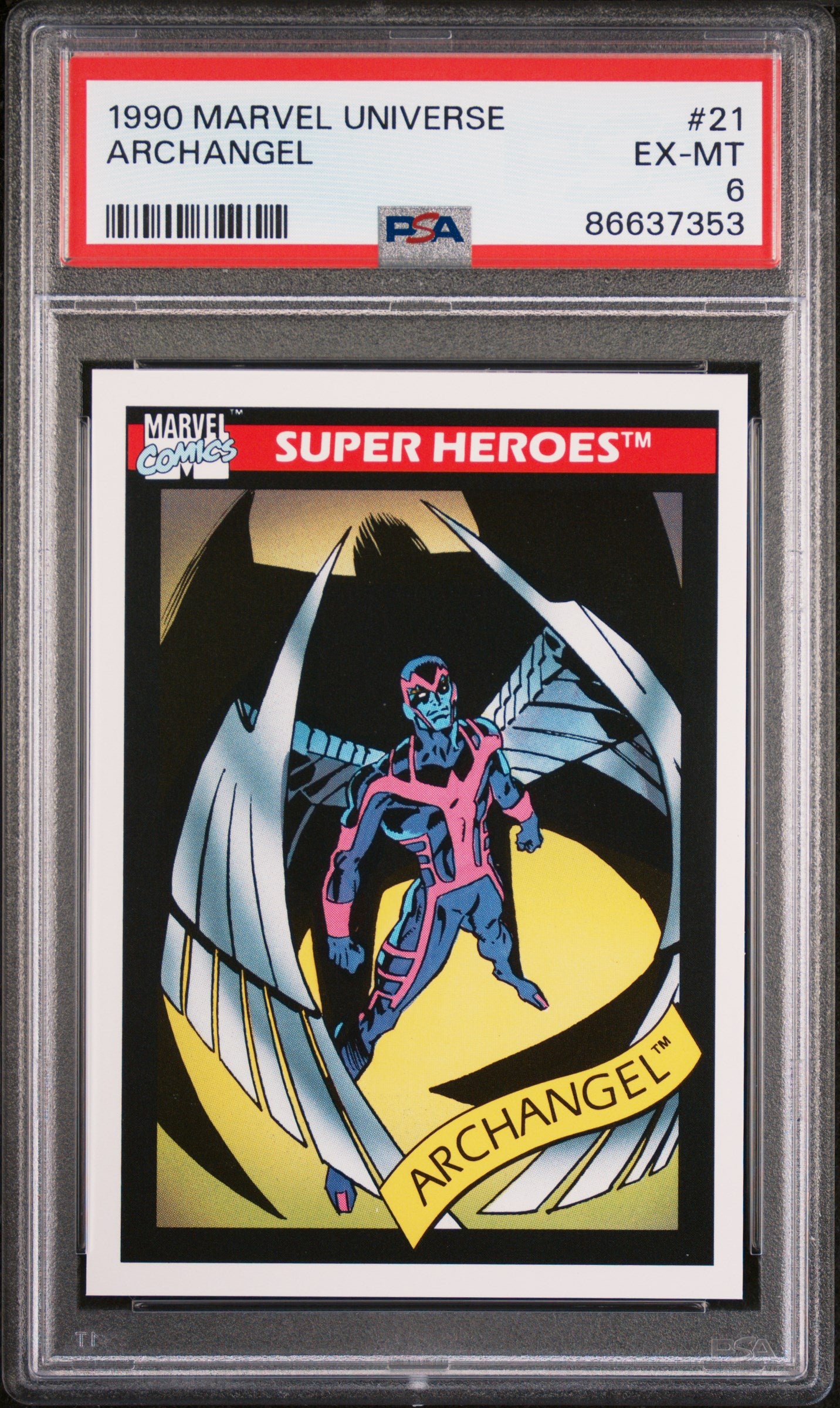 1990 Marvel Universe Archangel #21 PSA 6 Graded Comic - Rare Collectible for Superhero Fans & Comic Book Collectors - Perfect for Display, Investment & Pop Culture Enthusiasts