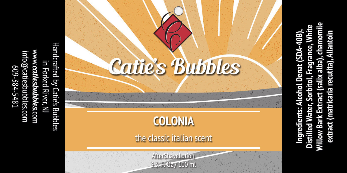 Catie’s Bubbles Colonia After Shave Lotion for Men - Refreshing Post-Shave Moisturizer with Citrus & Herbal Scent - Perfect for Daily Grooming & Sensitive Skin Care Routine