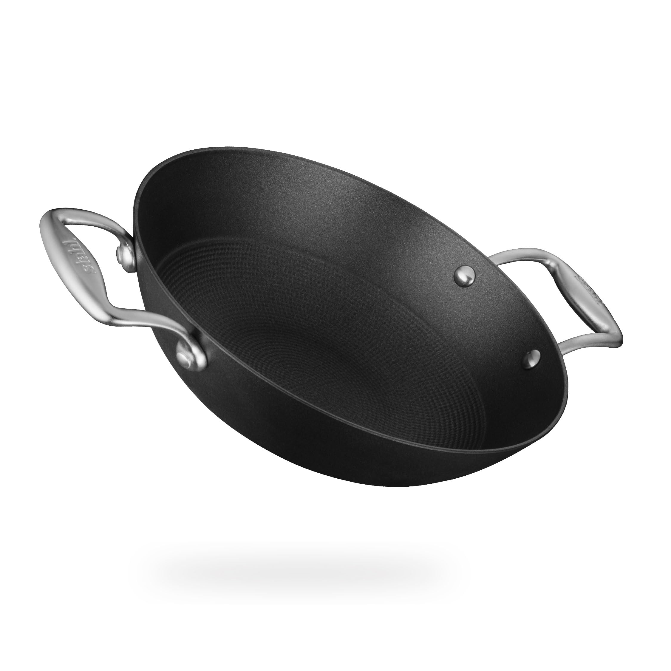 Premium Stahl Blacksmith Hybrid Enameled Cast Iron Kadhai – 3L (28cm) Rust-Proof Cooking Pot for Indian Cuisine | Lightweight & Durable | Induction & Gas Stove Compatible | Perfect for Curries, Stir-Fries & Deep Frying