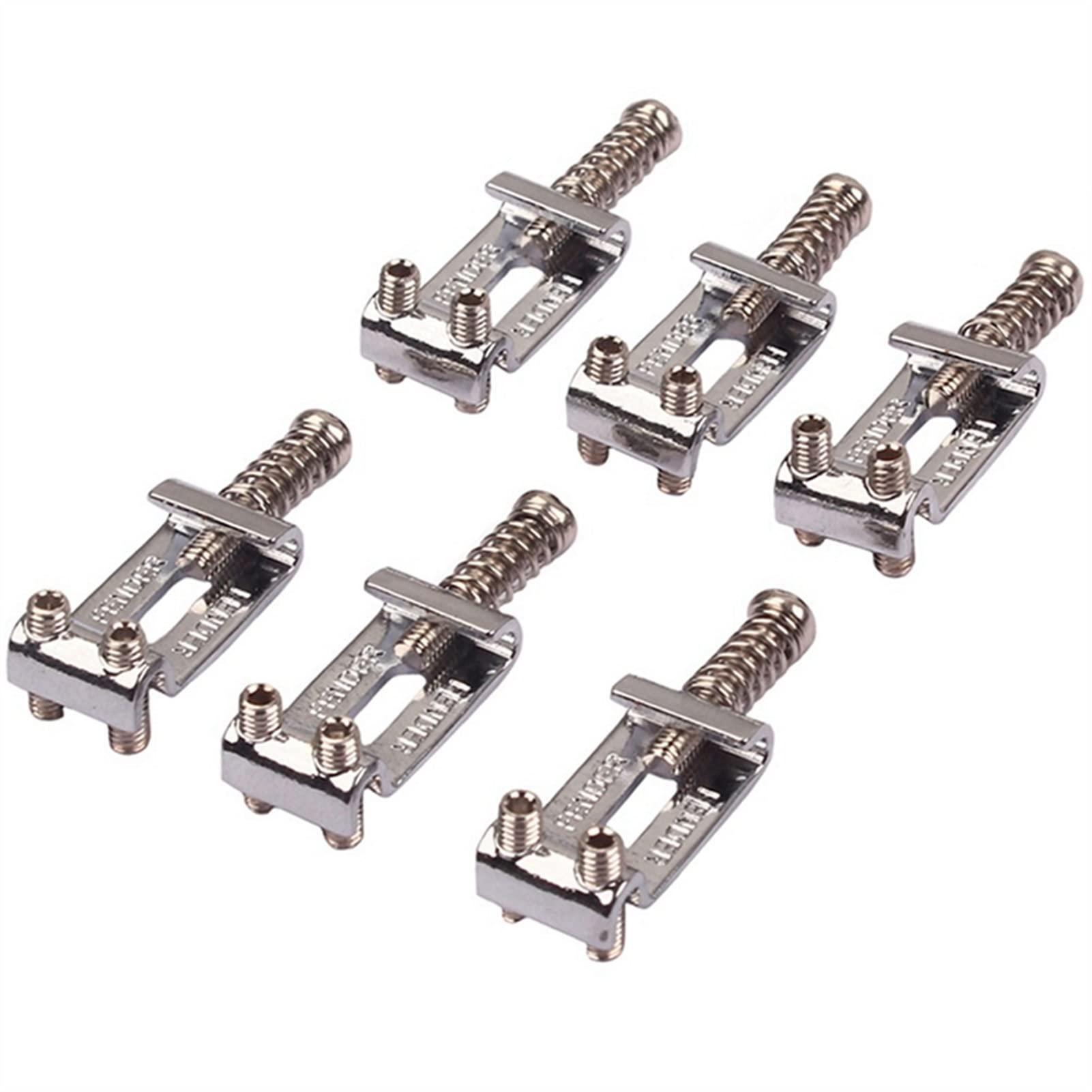 6-Saddle Fixed Bridge Electric Guitar Top Loading Bridge System with Adjustable Saddles – Perfect for Rock, Blues, and Metal Guitarists