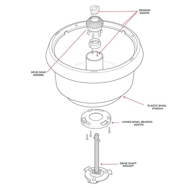 6.5 Quart Mixing Bowl for Bosch Universal Plus Mixer - No Lids Included - Perfect for Baking, Dough Kneading & Food Prep