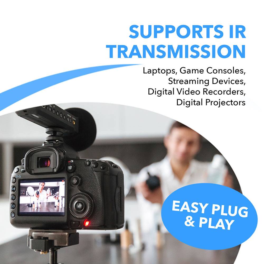 1x2 4K HDMI Extender Splitter Over Single CAT6/7 Cable - Up to 230ft, 18Gbps, Bi-Directional IR, RS-232, EDID - IPColor Technology - Perfect for Home Theater, Conference Rooms & Gaming Setups