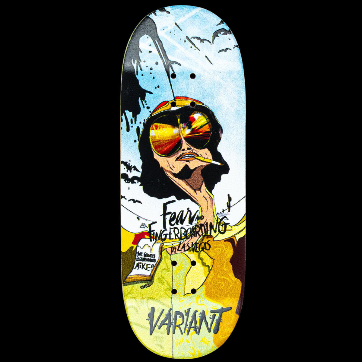 Fear & Loathing Fingerboard Deck - Professional Mini Skateboard for Tricks & Stunts - Perfect for Skateboarding Enthusiasts & Collectors - Great for Indoor Practice & Street Style Performances