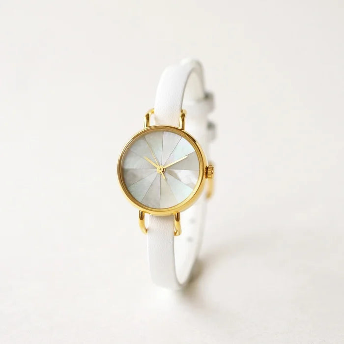 Elegant Women's Wristwatch with White South Sea Pearl Shell - Japanese Handmade Watch for Women | Perfect for Office, Party & Special Occasions