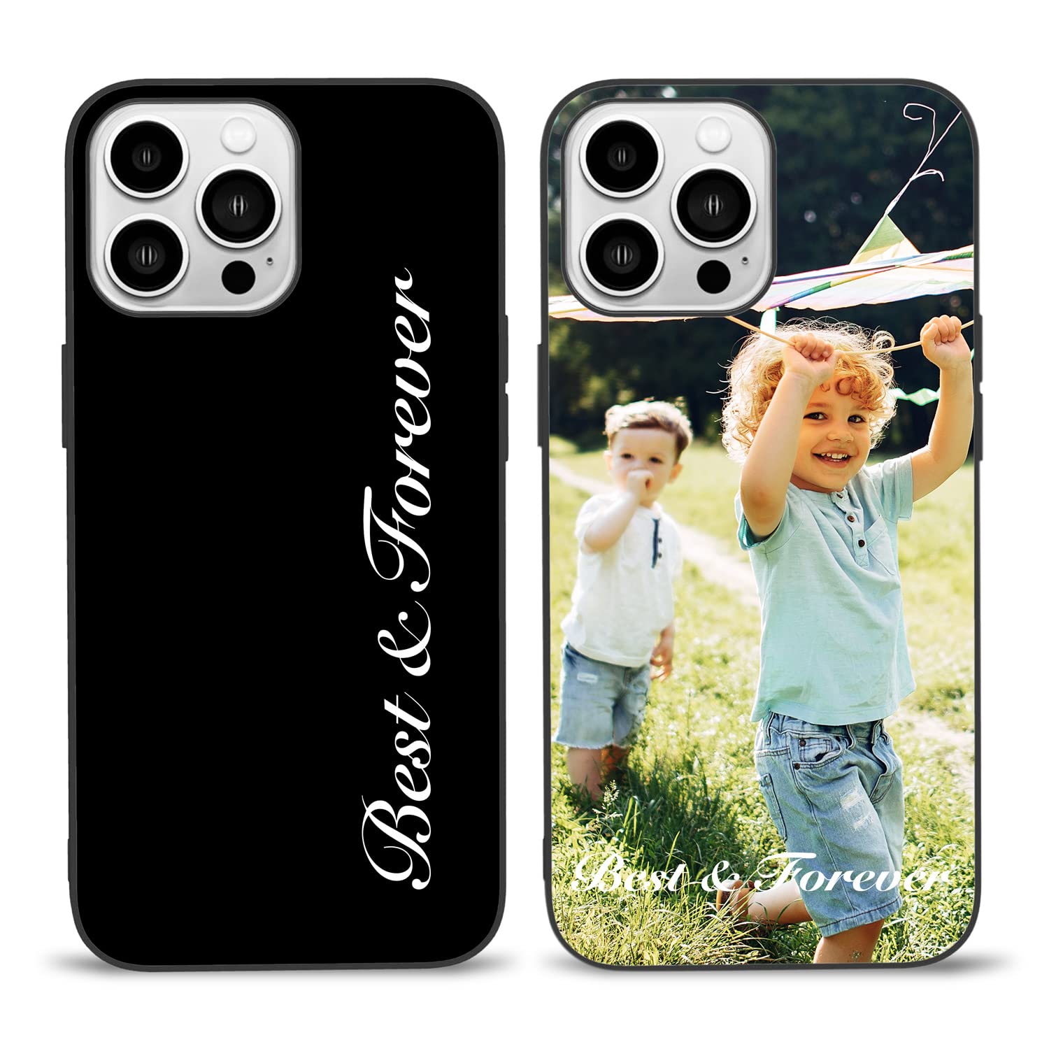 Custom Photo iPhone Case - Personalized Picture Phone Cover for iPhone 16/15/14/13/12/11 Pro/Max/Mini/XR/X/Xs - Multiple Image Design - Durable TPU Protection - Perfect Birthday Gift for Friends & Family - Great for Travel, Work, and Everyday Use