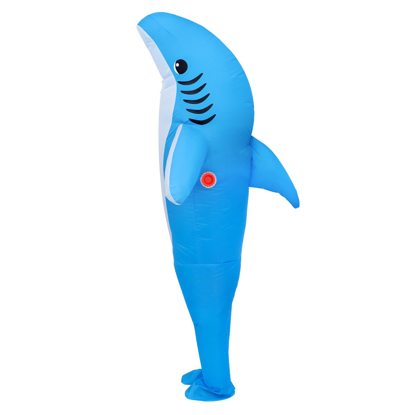 Inflatable Shark Costume for Adults - Full Body Standing Shark Halloween Costume with Air Pump | Blow-Up Deluxe Cosplay Party Outfit for Halloween, Pool Parties & Themed Events