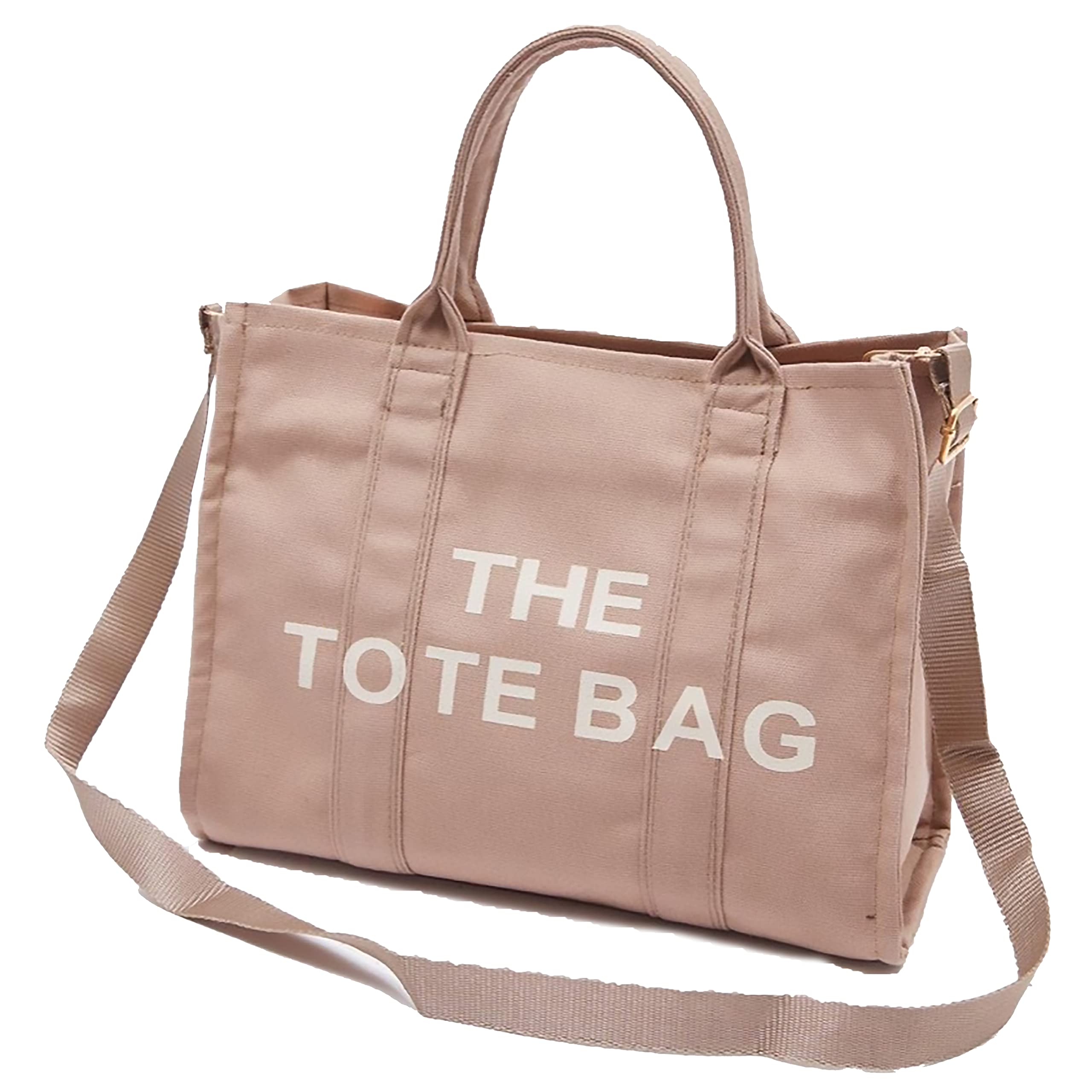 Stylish Canvas Tote Bag for Women with Zipper - Durable Top-Handle Shoulder Bag for Office, School & Travel | Perfect Work Bag, College Essentials & Everyday Carryall