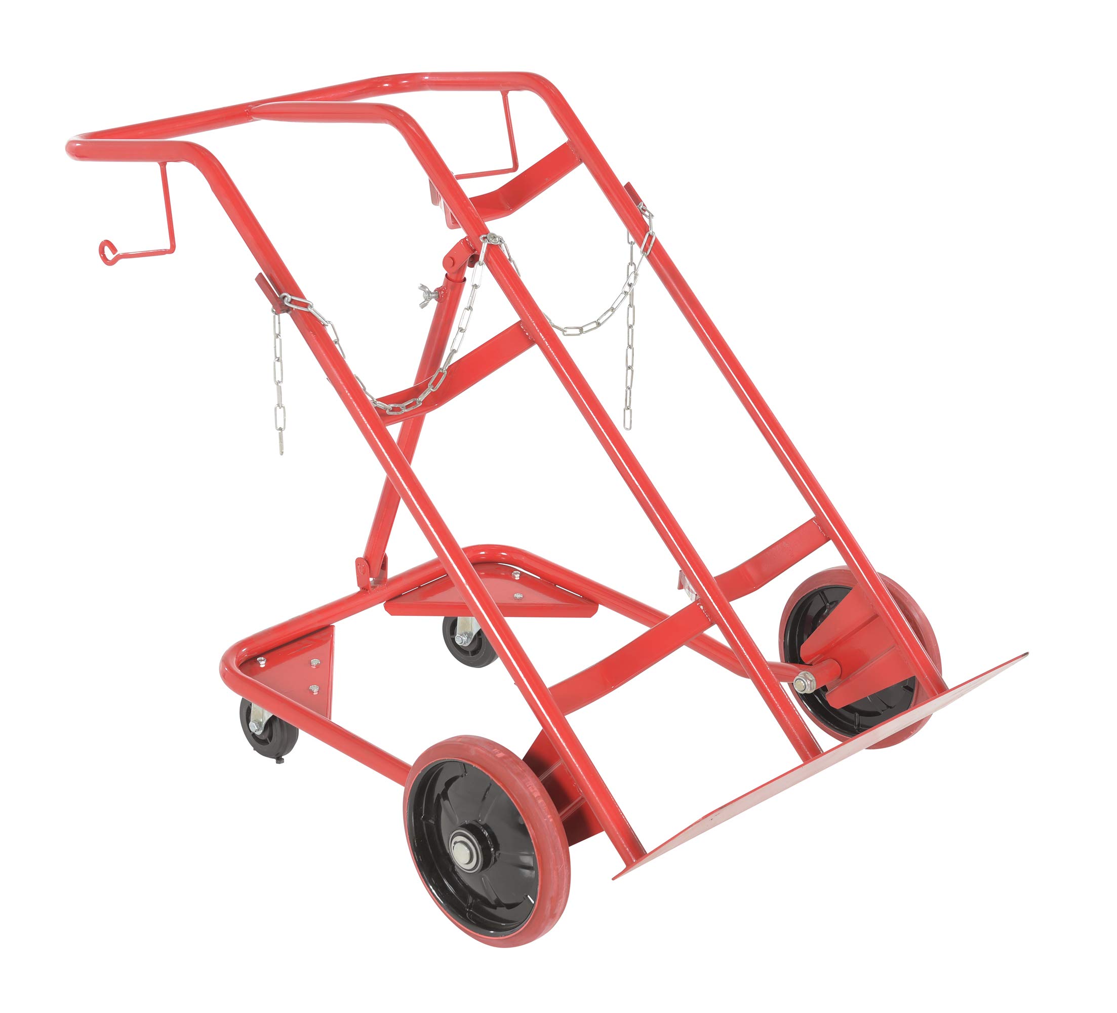 Heavy Duty Cylinder Tilt Back Hand Truck 350 lbs Capacity - Perfect for Moving Drums, Barrels & Heavy Equipment in Warehouses, Factories & Delivery Services