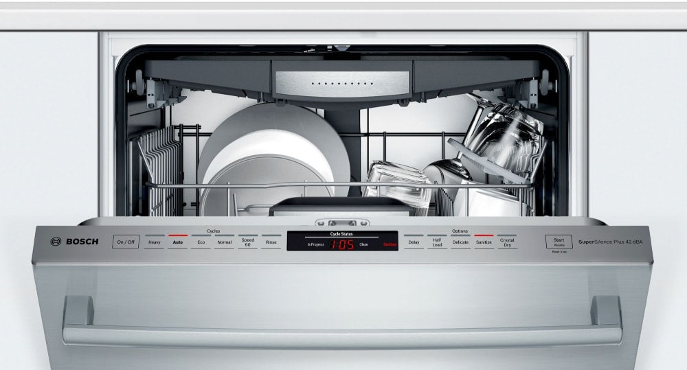 BOSCH SHXM78Z55N 800 Series 24 Inch Stainless Steel Fully Integrated Built-In Dishwasher - Perfect for Modern Kitchens & Large Families