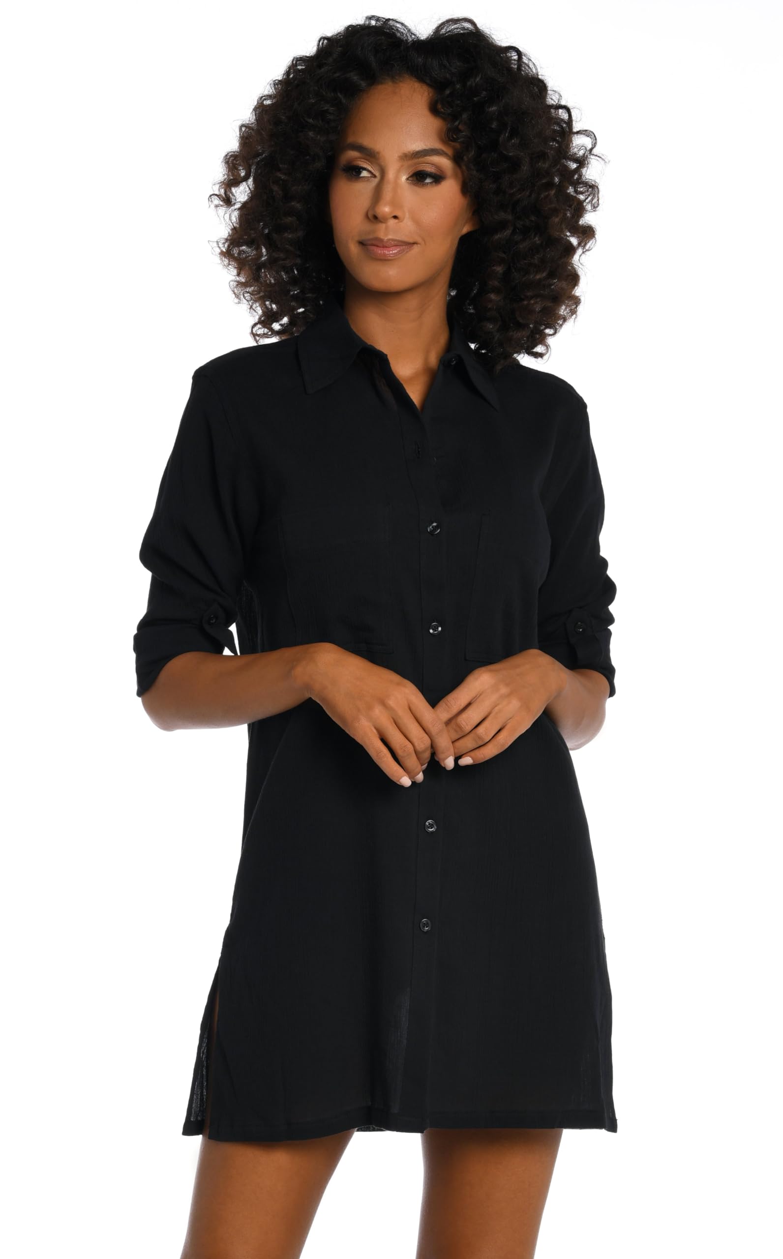 Stylish Camp Shirt Swimsuit Cover Up - Lightweight Beachwear for Women | Perfect for Poolside, Vacation & Summer Outings
