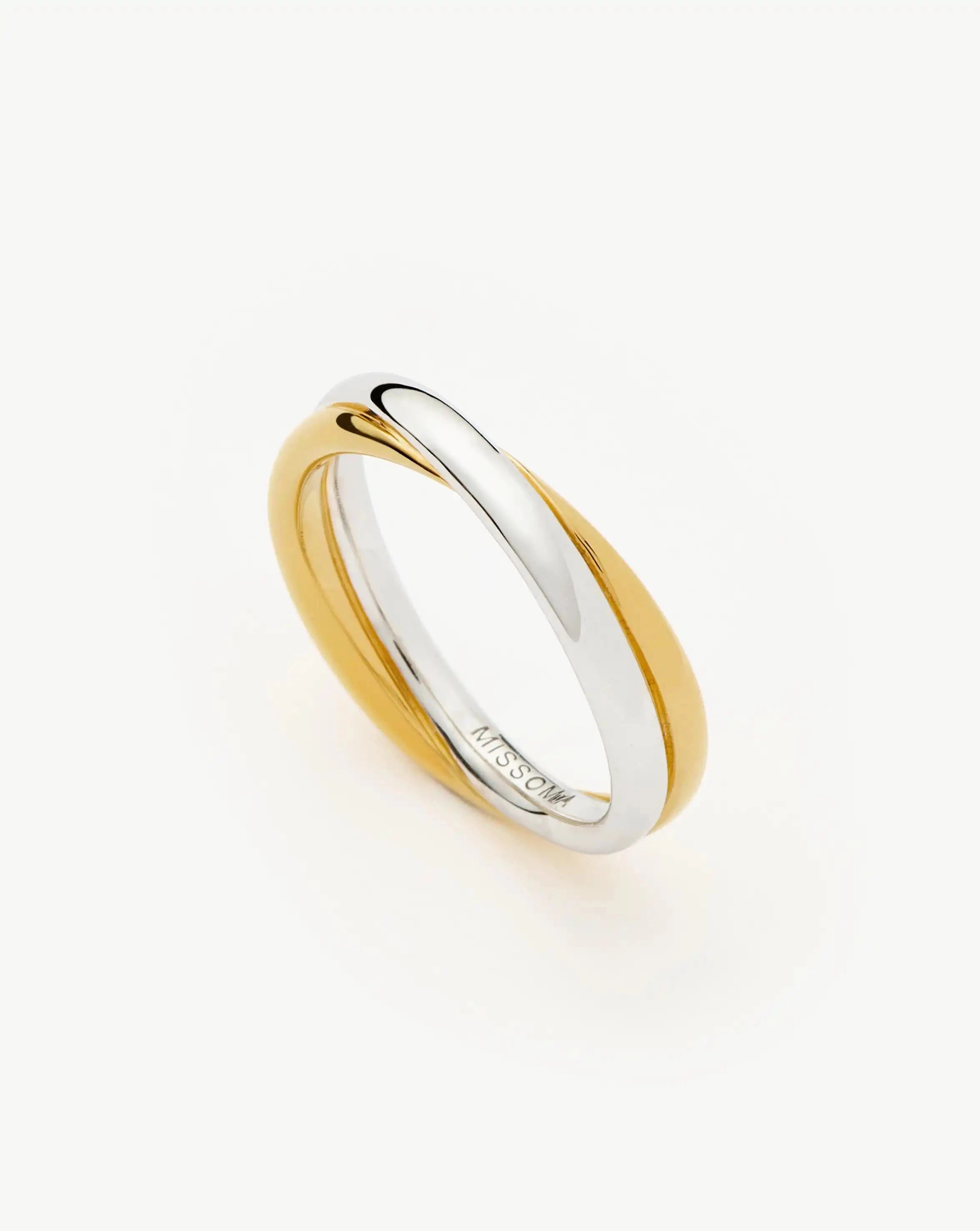 Lucy Williams Entwine Ring - Elegant Mixed Metal Jewelry for Women | Perfect for Weddings, Anniversaries & Special Occasions