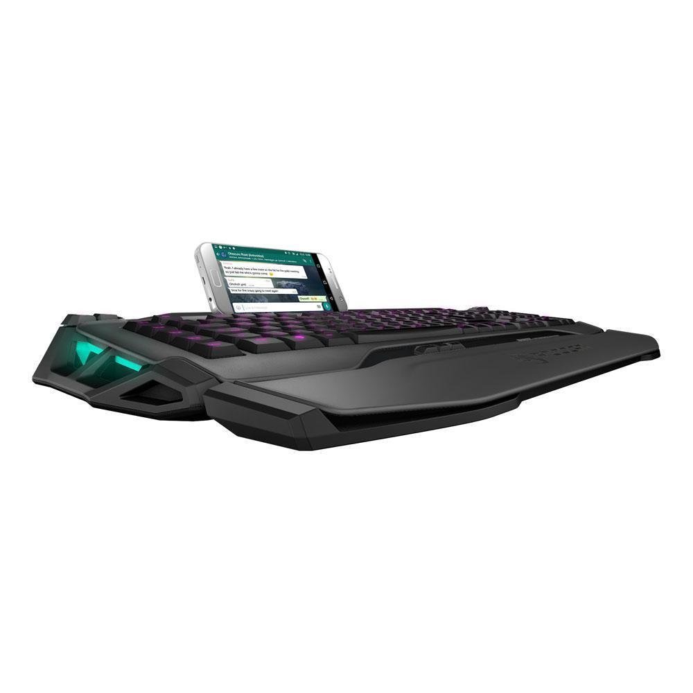 ROCCAT Skeltr RGB Gaming Keyboard with Smart Communication - Mechanical Keys, Backlit, Wired (Renewed) - Perfect for PC Gaming, Streaming & Esports Tournaments