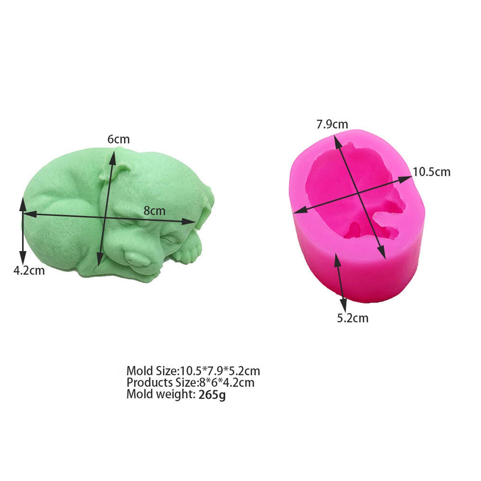 3D Dog Silicone Candle Molds - Puppy Candle & Soap Molds, Chocolate & Fondant Cake Baking Molds for DIY Crafts, Home Decor, Birthday Parties & Pet Lover Gifts
