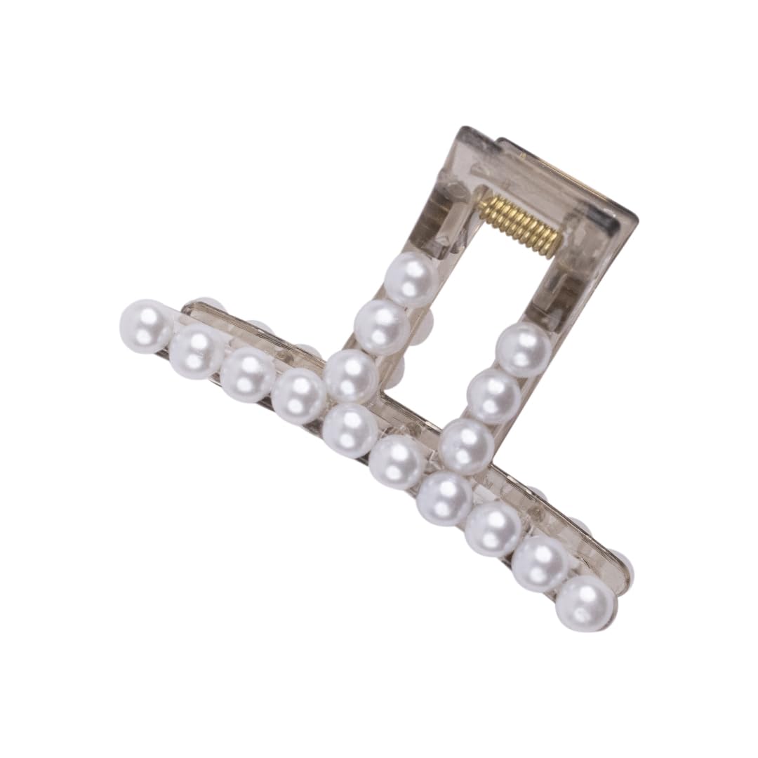 Large Pearl Hair Claw Clips for Thick Hair - Non-Slip Hair Styling Barrettes for Women & Girls (2-Pack) - Perfect for Weddings, Parties & Everyday Elegance