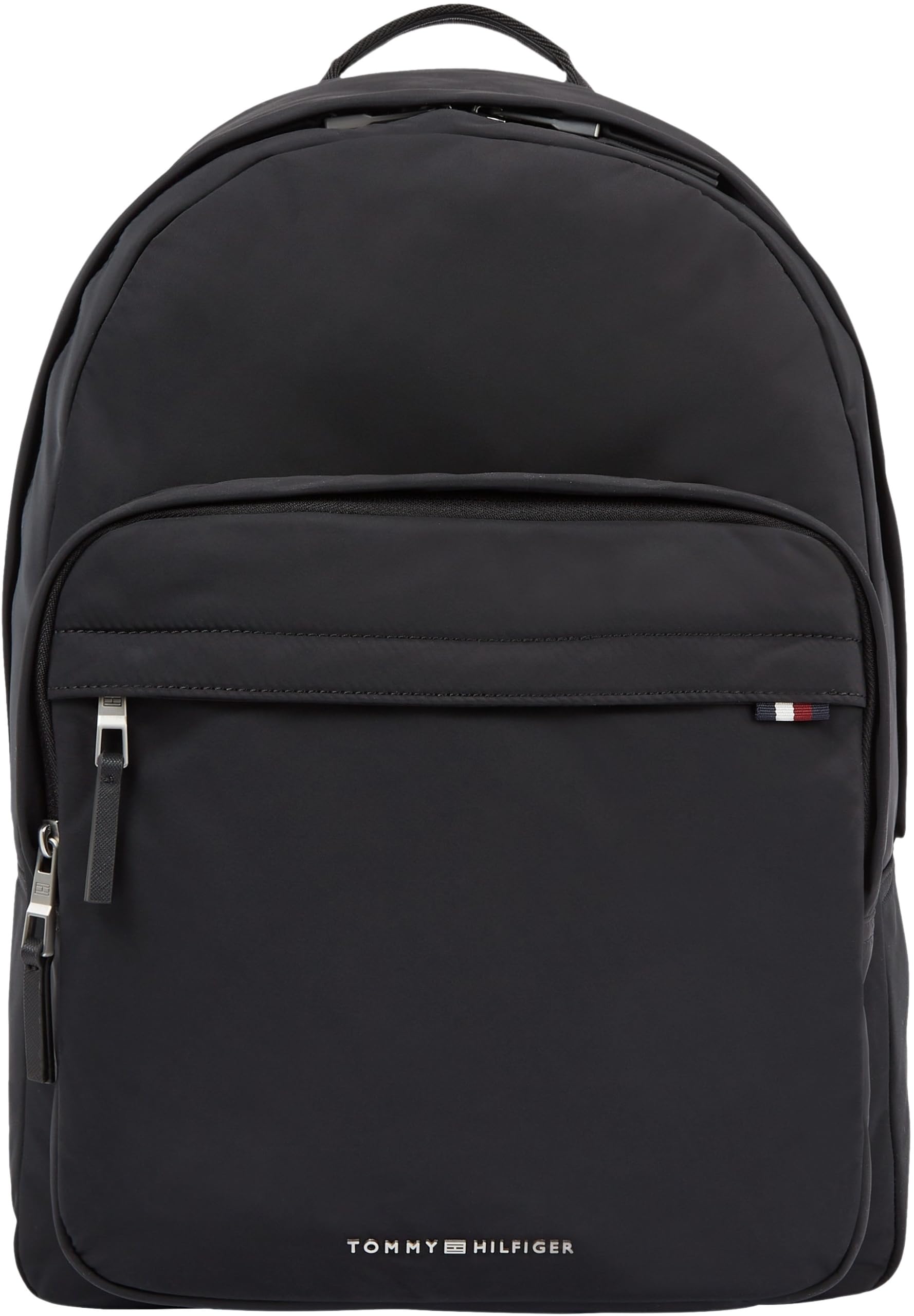 Tommy Hilfiger Men's Signature Waterproof Backpack - Durable Laptop Bag for Work, Travel & School | Stylish Casual Daypack for Commuters & Students